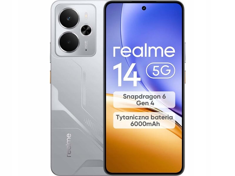 Smartfon Realme 14 5G 8/256GB Mecha Silver – Nowoczesna technologia w Twojej dłoni