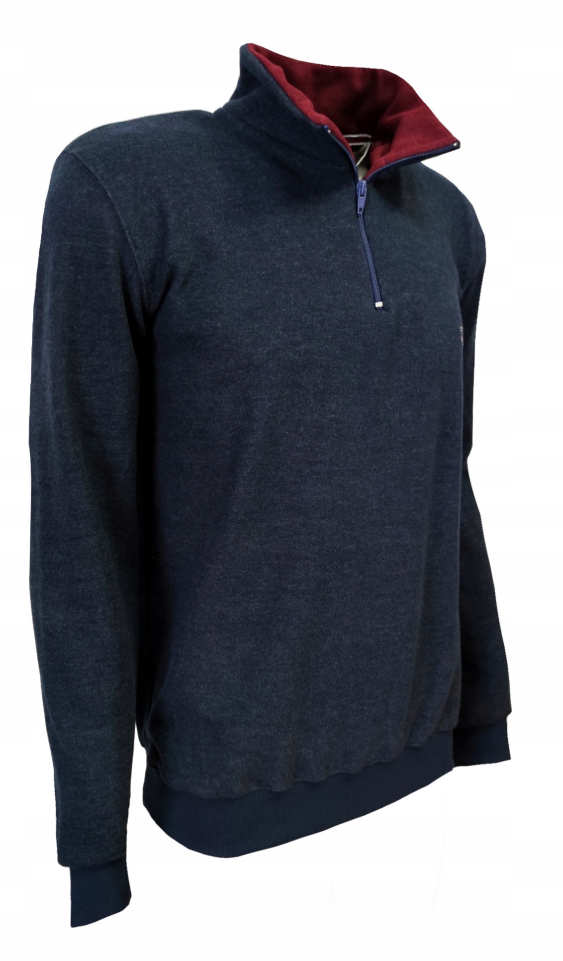 Bluza męska sportowa granatowa suwak 4XL BASTION Rozmiar 4XL
