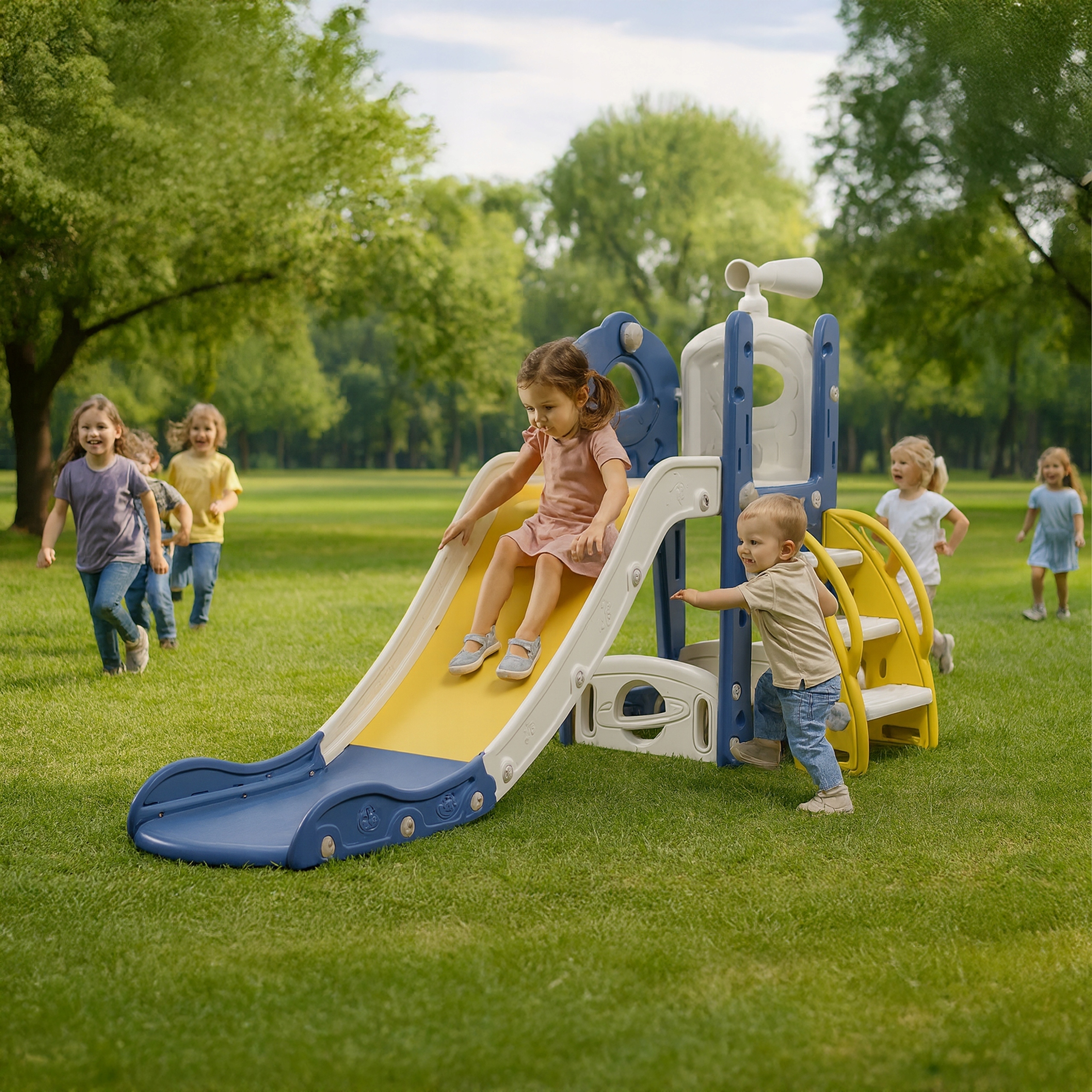 Zjeżdżalnia Wolnostojąca dla Dzieci KANZA – Bezpieczna Zabawa w Domu i Ogrodzie!