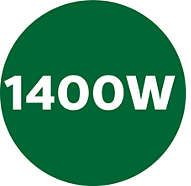Wydajny silnik o mocy 1400 W zapewnia delikatniejsze przeciery