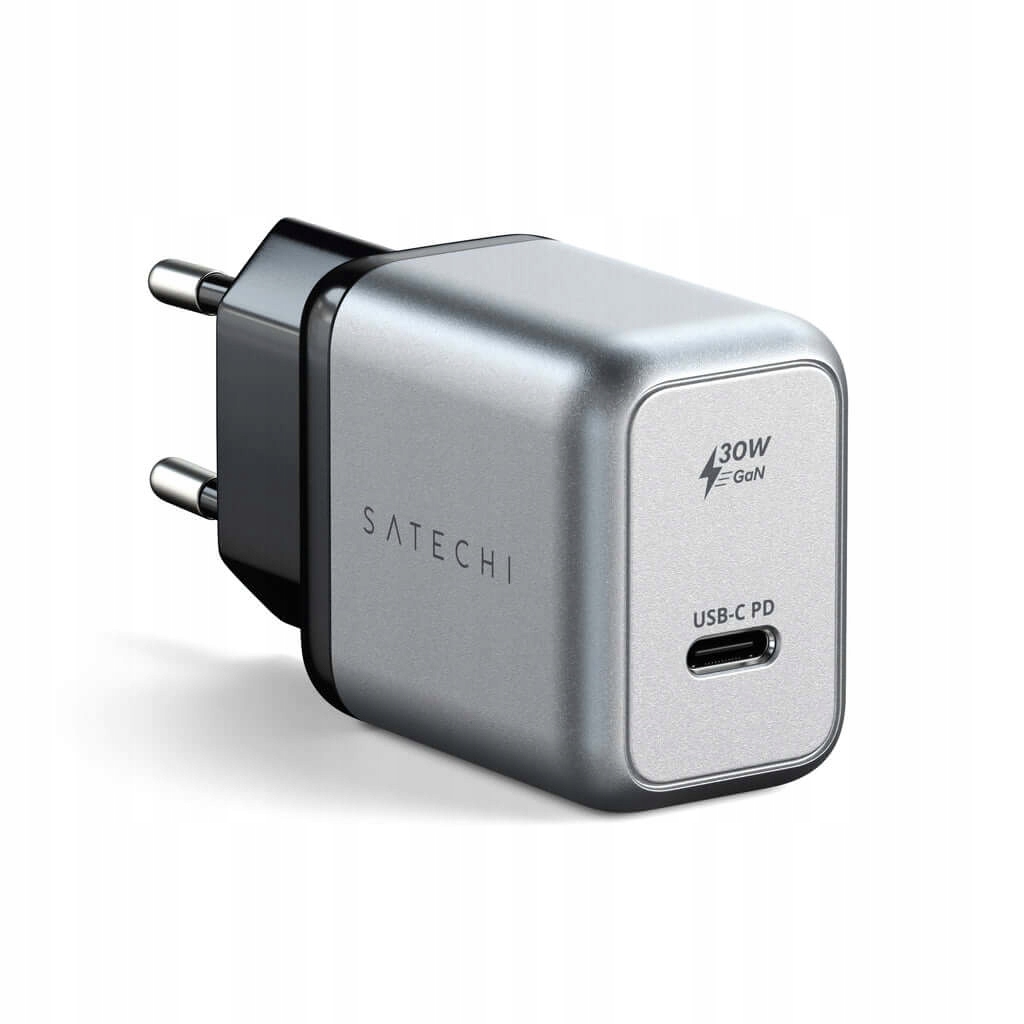 Ładowarka sieciowa Satechi 30W USB-C PD Gan Wall Charger ST-UC30WCM-EU (szara) – Nowa jakość ładowania