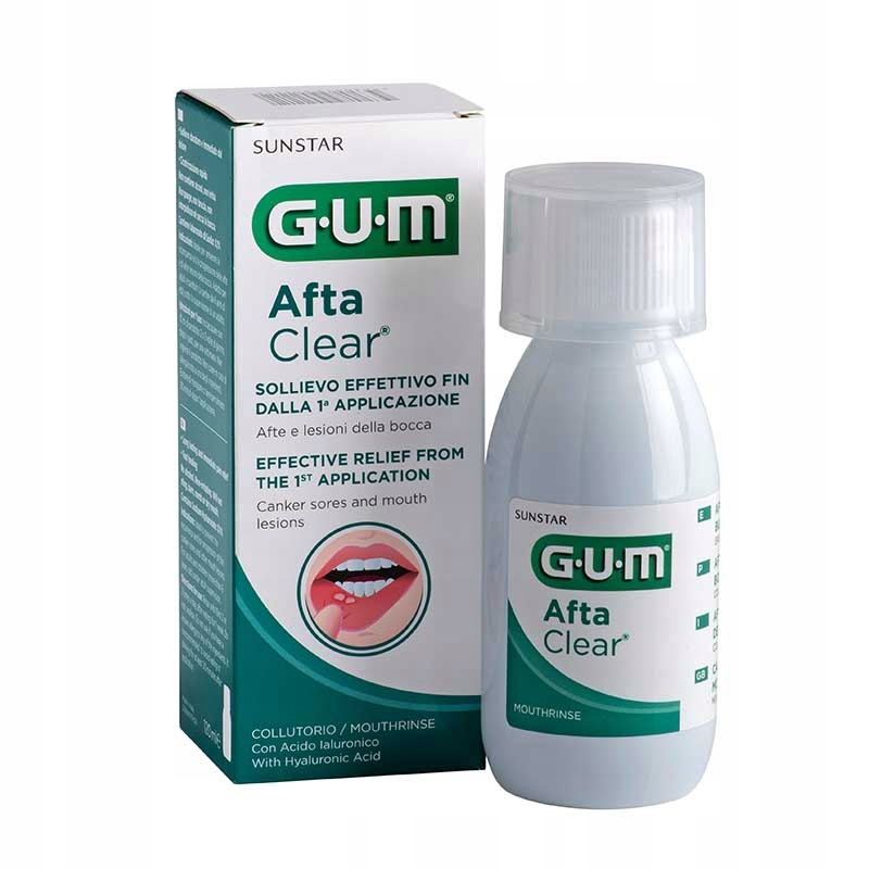 GUM AFTA CLEAR 120ML – Płyn do płukania ust dla ulgi w bólu