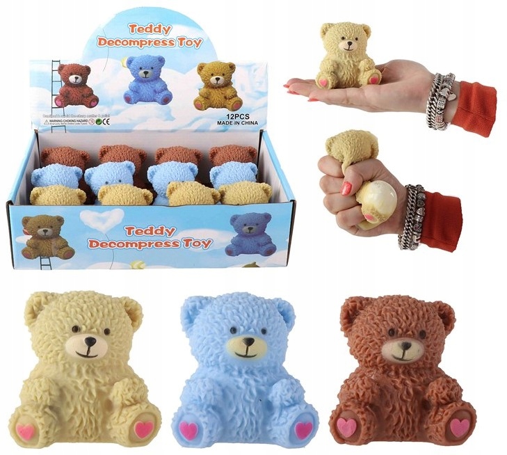 Bear Misiek wyciskany Squeeze me Gniotek 8cm – Radość w każdej chwili