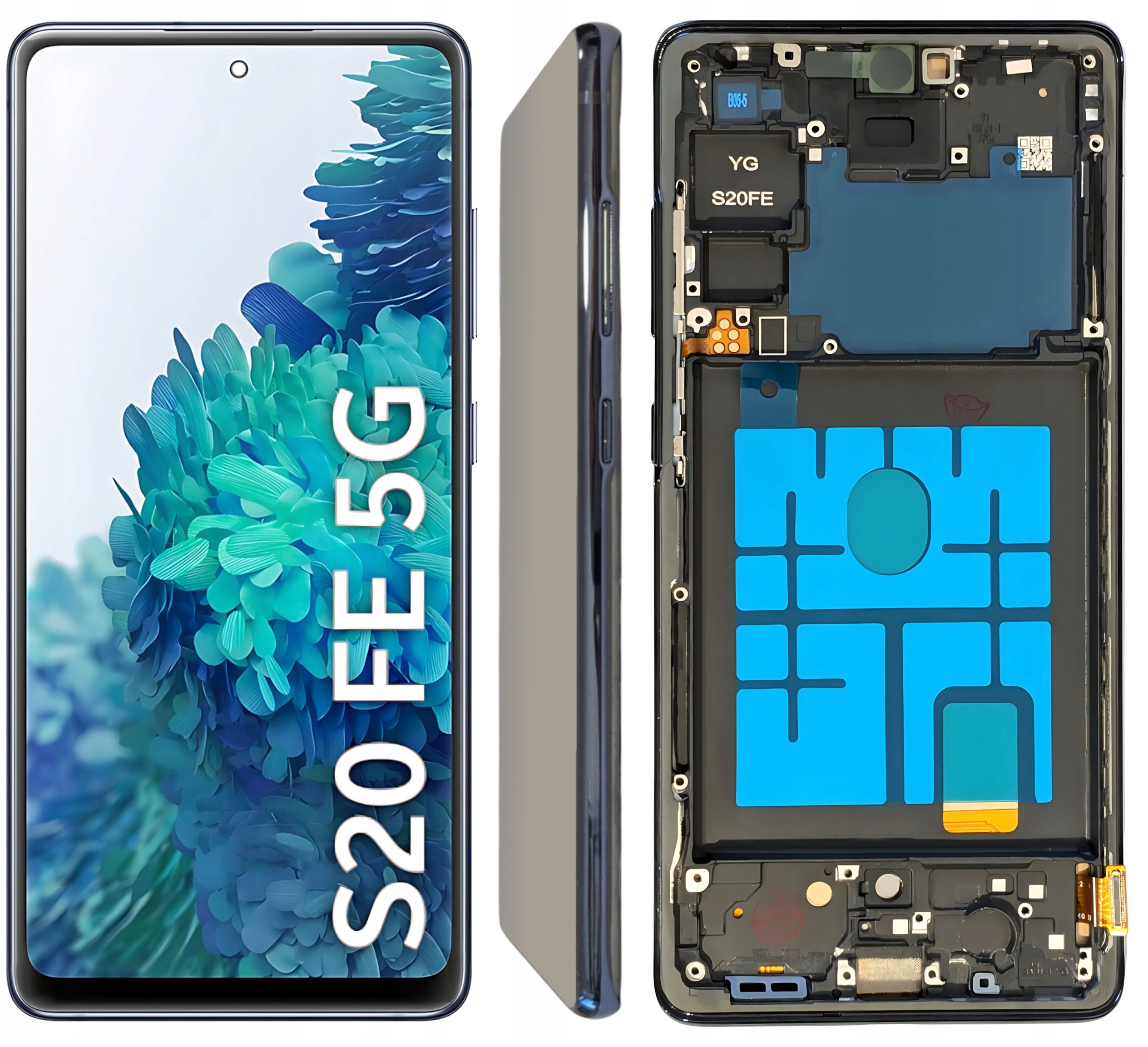 Wyświetlacz ekran LCD do Samsung Galaxy S20 FE 5G Incell w ramce granatowej – Idealne rozwiązanie dla Twojego telefonu