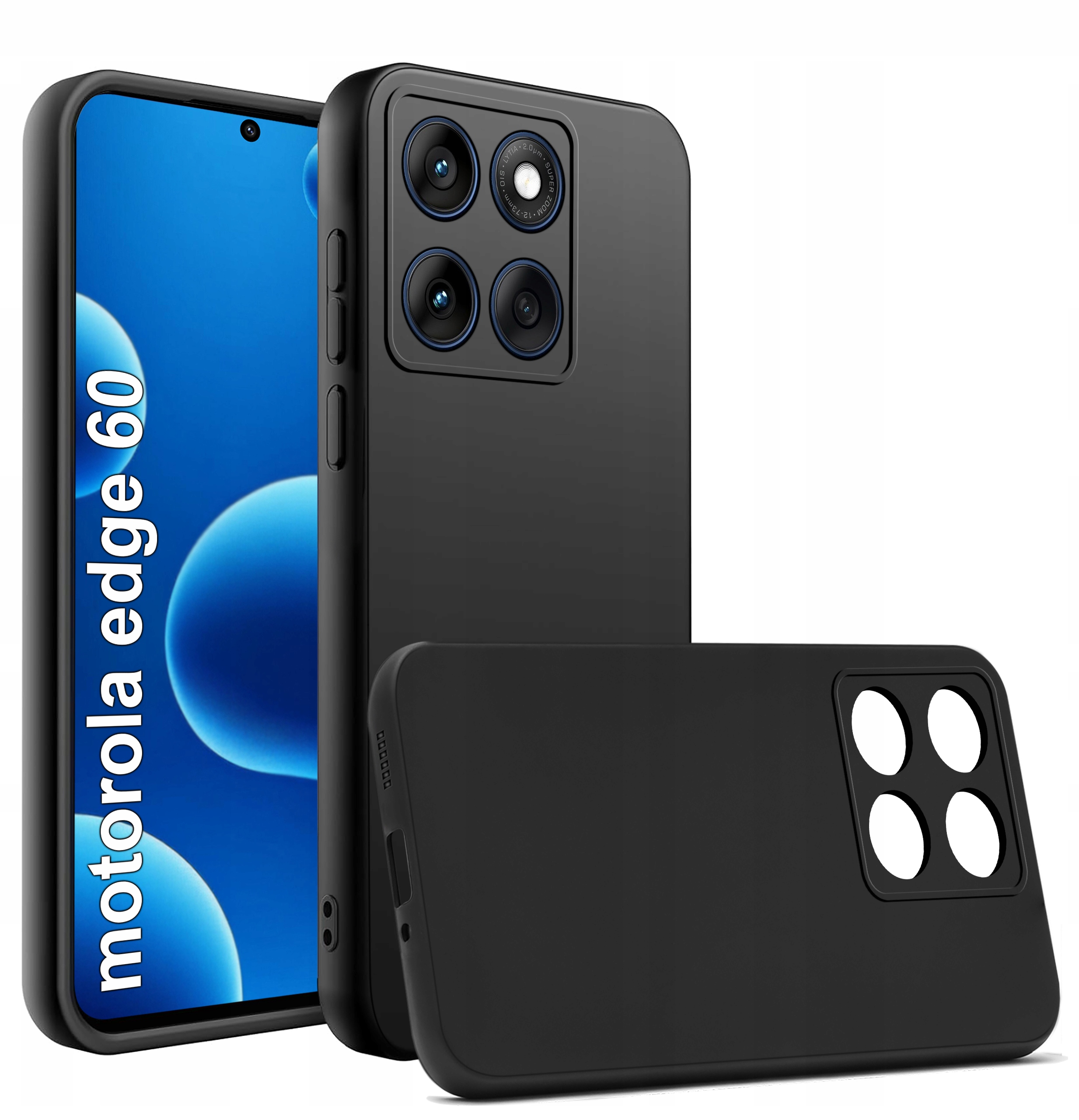 Etui Czarne Matowe Silikon Slim do Motorola Edge 60 | 60 Fusion – Ochrona i styl w jednym
