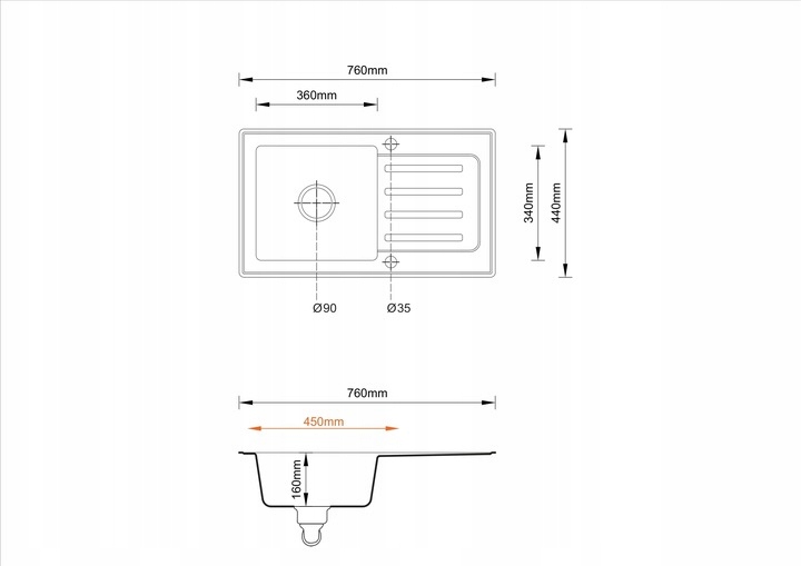 Wymiary i design zlewozmywaka Belinda 01 – Idealne dopasowanie do każdej kuchni