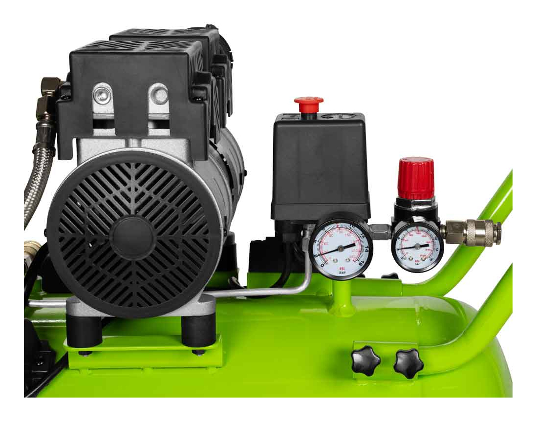 Funkcjonalność – Dwa manometry i szybkozłącza do narzędzi pneumatycznych