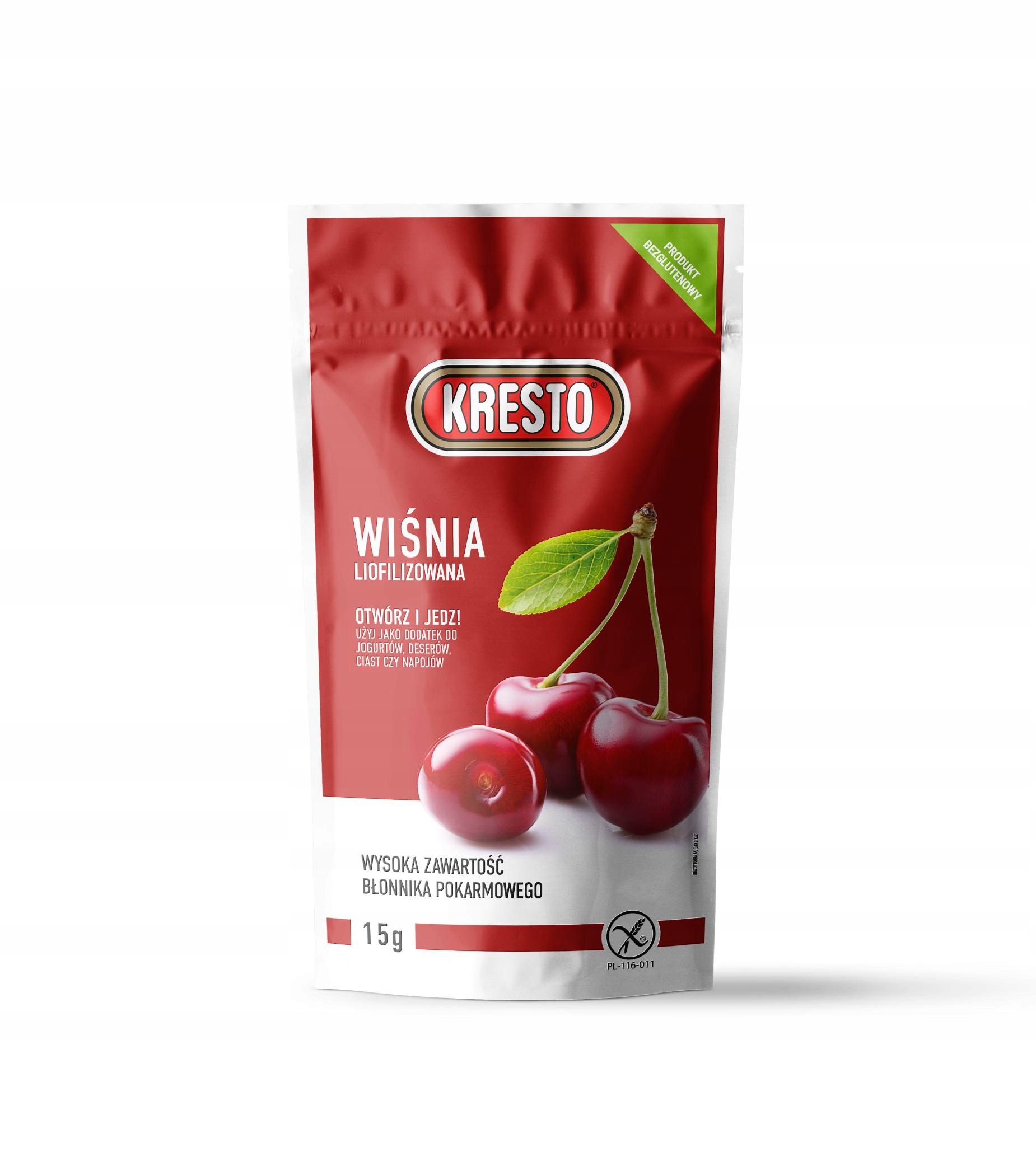 Kresto Liofilizowana wiśnia 15 g – Przekąska pełna smaku