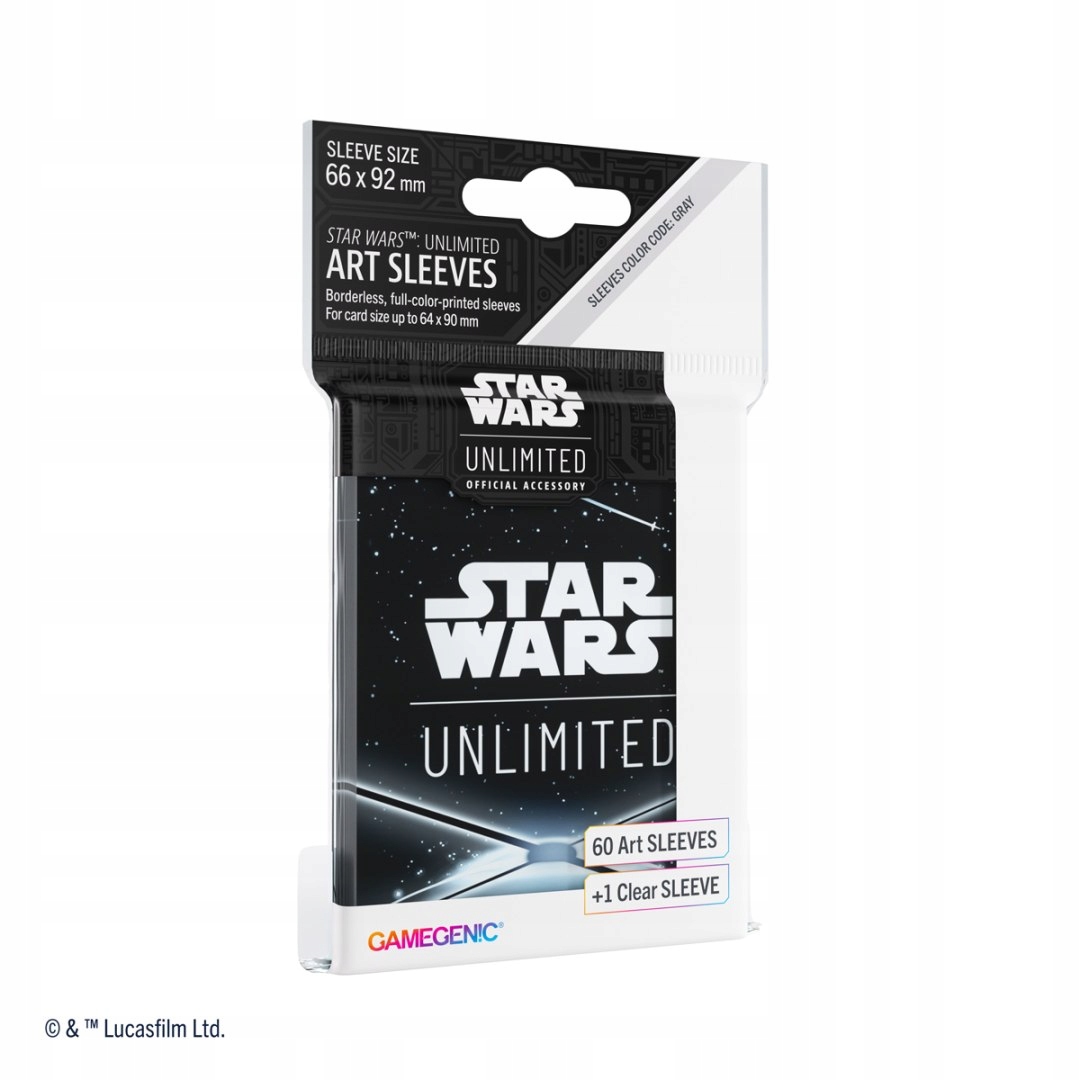 Gamegenic: Star Wars Unlimited - Art Sleeves - Card Back Black – Oficjalne koszulki do kart