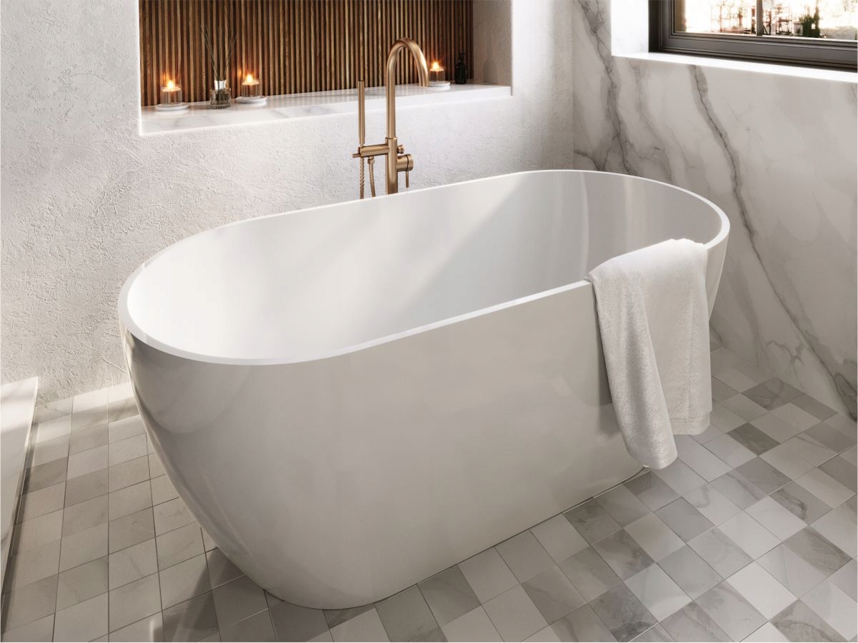 Wanna wolnostojąca owalna Miraggio Greenland 168 x 80.5 cm – Elegancja i komfort w Twojej łazience