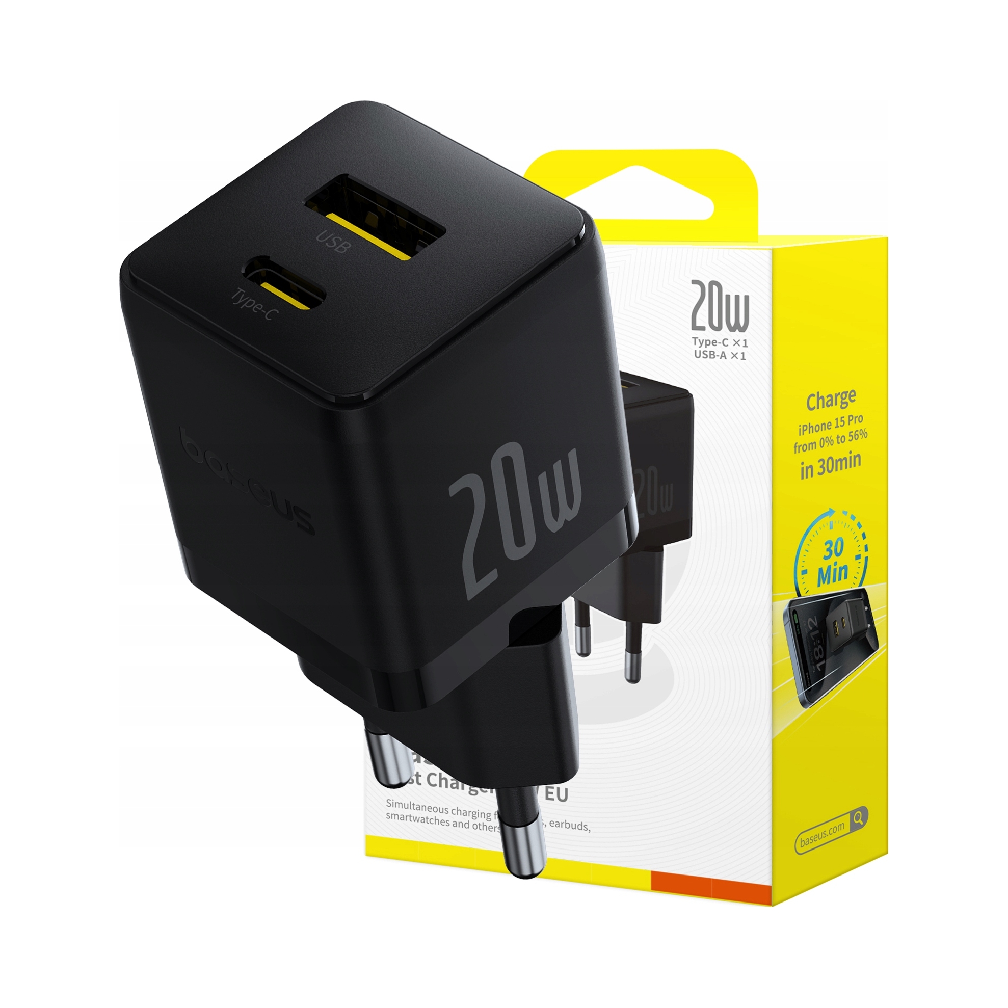 Ładowarka ścienna szybka Palm 20W USB + USB-C QC3.0 PD3.0 – Szybkie ładowanie w zasięgu ręki