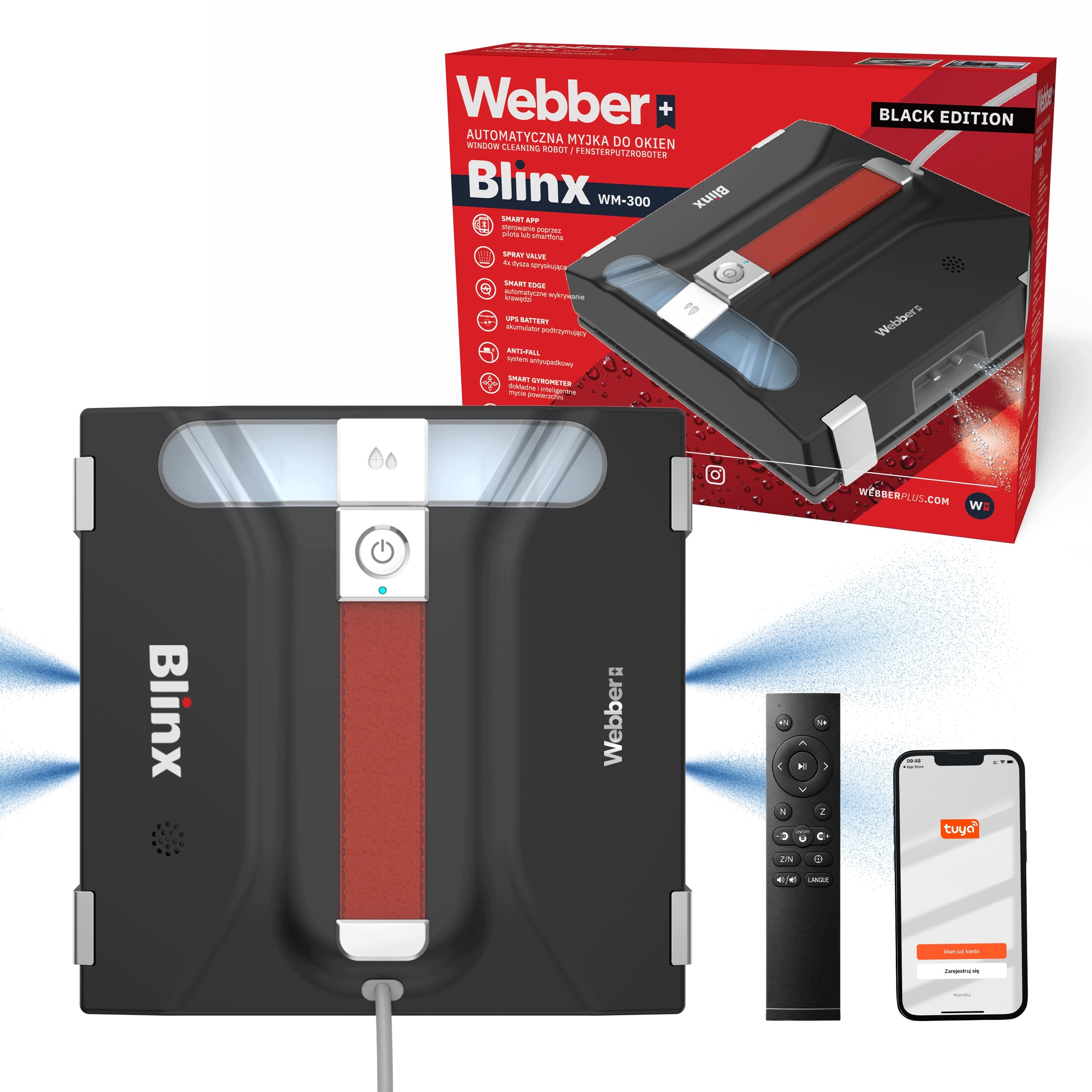 Szyb okien luster myjka automatyczna 3300PA WM-300 – Innowacyjne rozwiązanie do czyszczenia okien