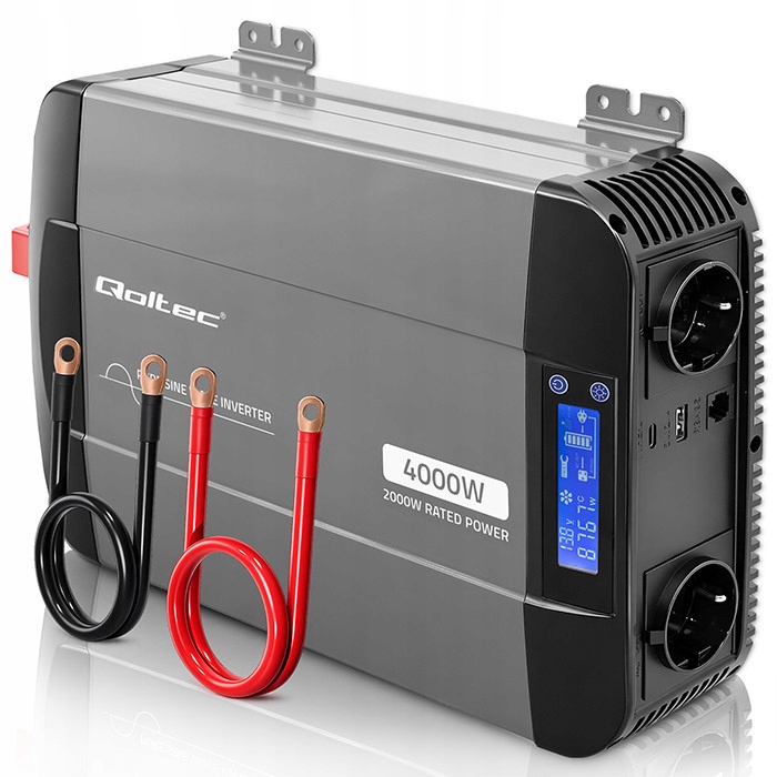 Qoltec Pure Sine Wave | 12V na 230V | 2000/4000W – Niezawodne zasilanie w Twoim domu