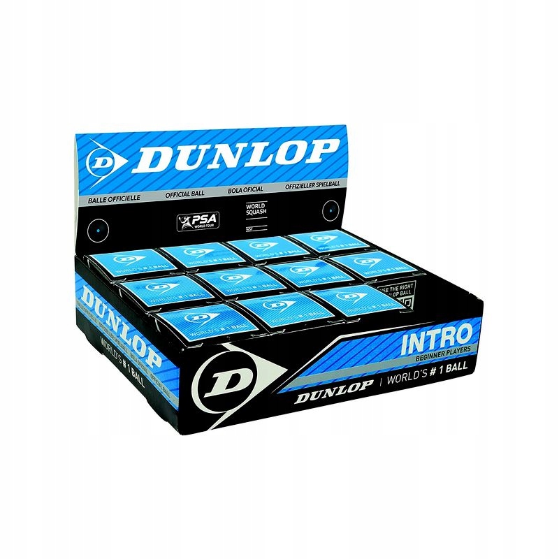 Dunlop Skvošo kamuoliukas Intro 12-box – Idealny wybór dla początkujących graczy