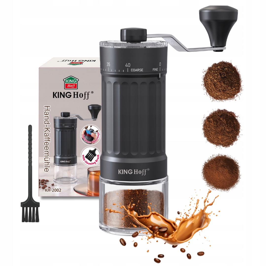 Ręczny młynek do kawy z regulacją KH-2002 – Idealny do świeżo mielonej kawy