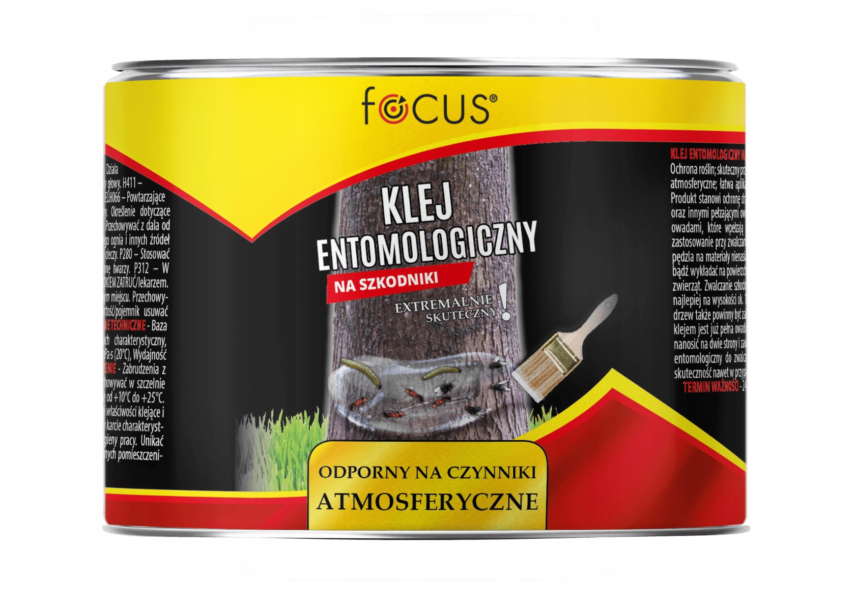 Klej entomologiczny zwalcza owady biegające i latające Focus - bariera klejąca na szkodniki 500ml