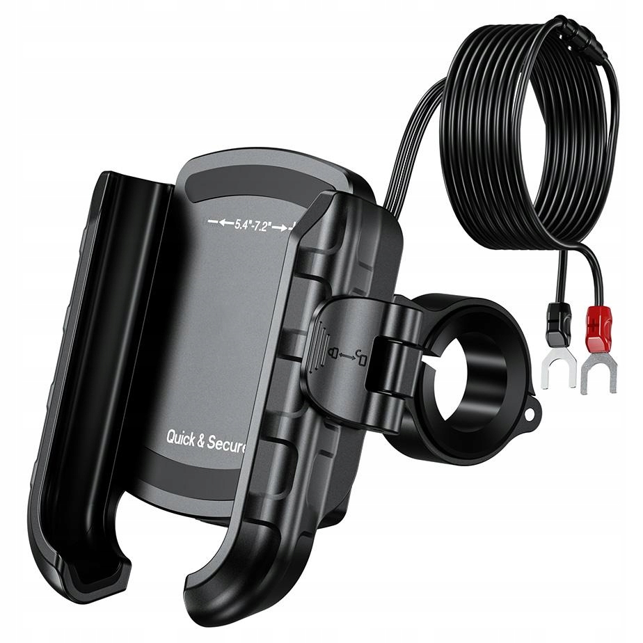 Uchwyt motocyklowy z ładowarką USB-C do telefonu - R9-Clip-PD – Komfort i bezpieczeństwo w podróży