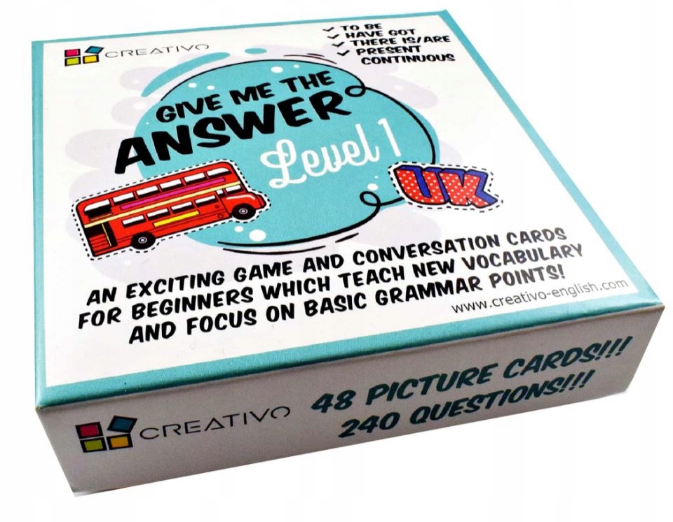Give Me the Answer Level 1 CREATIVO – Interaktywna gra do nauki języka angielskiego