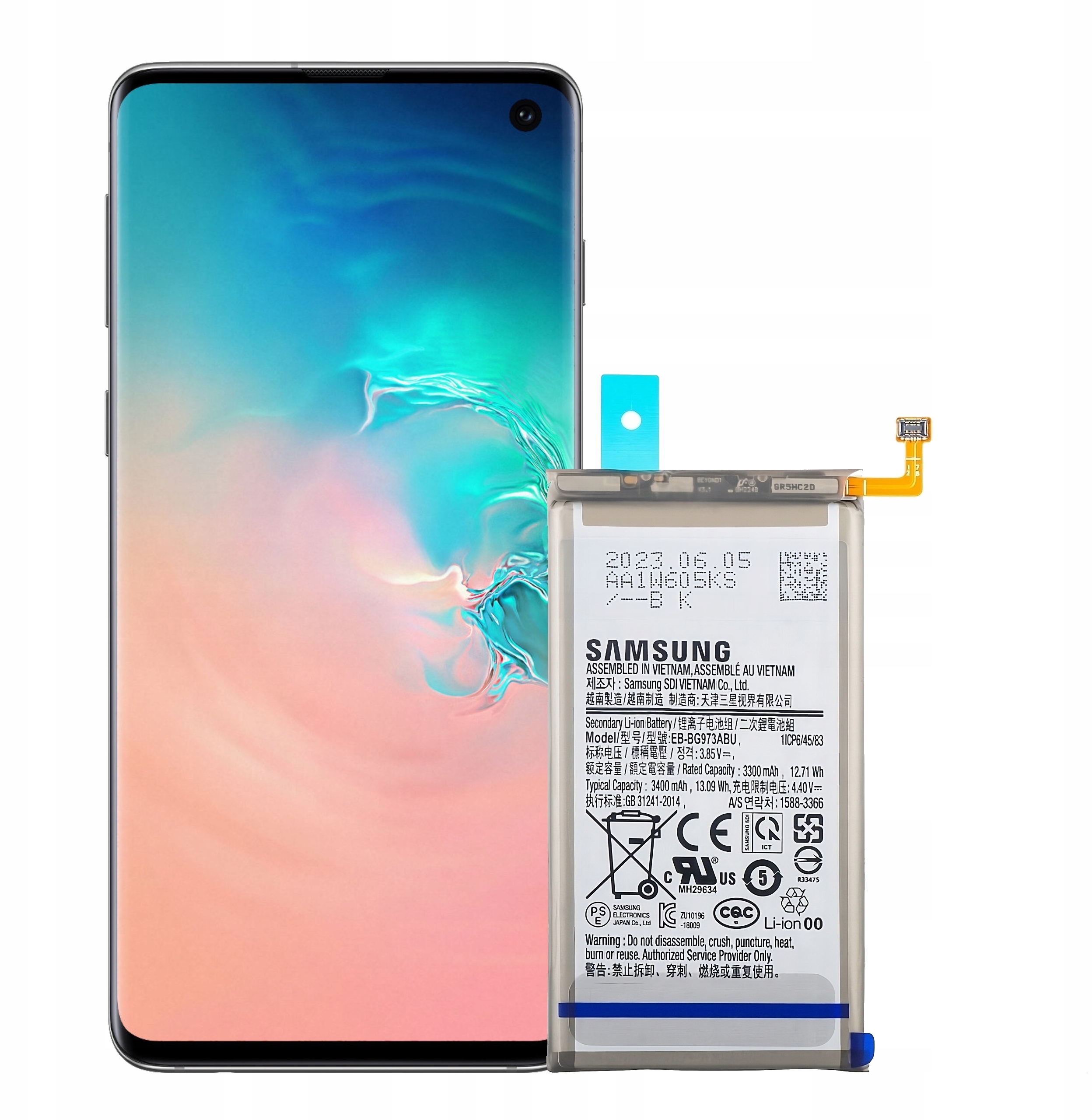 Bateria EB-BG973ABU do Samsung Galaxy S10 – Oryginalny Service Pack
