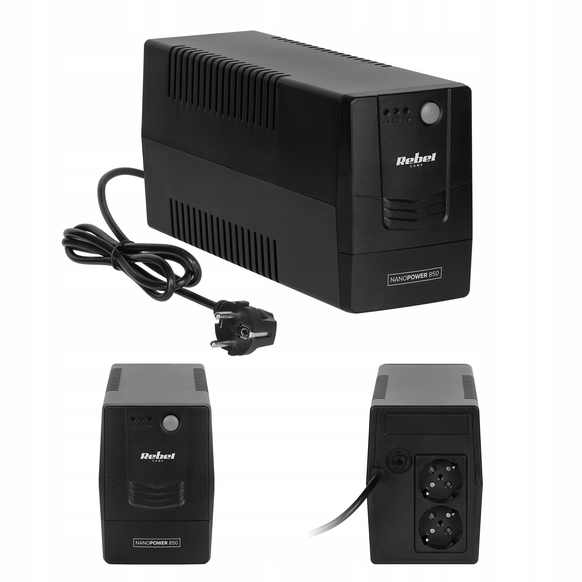 Zasilacz awaryjny UPS REBEL Nanopower 850 – Twoje zabezpieczenie przed przerwami w dostawie prądu