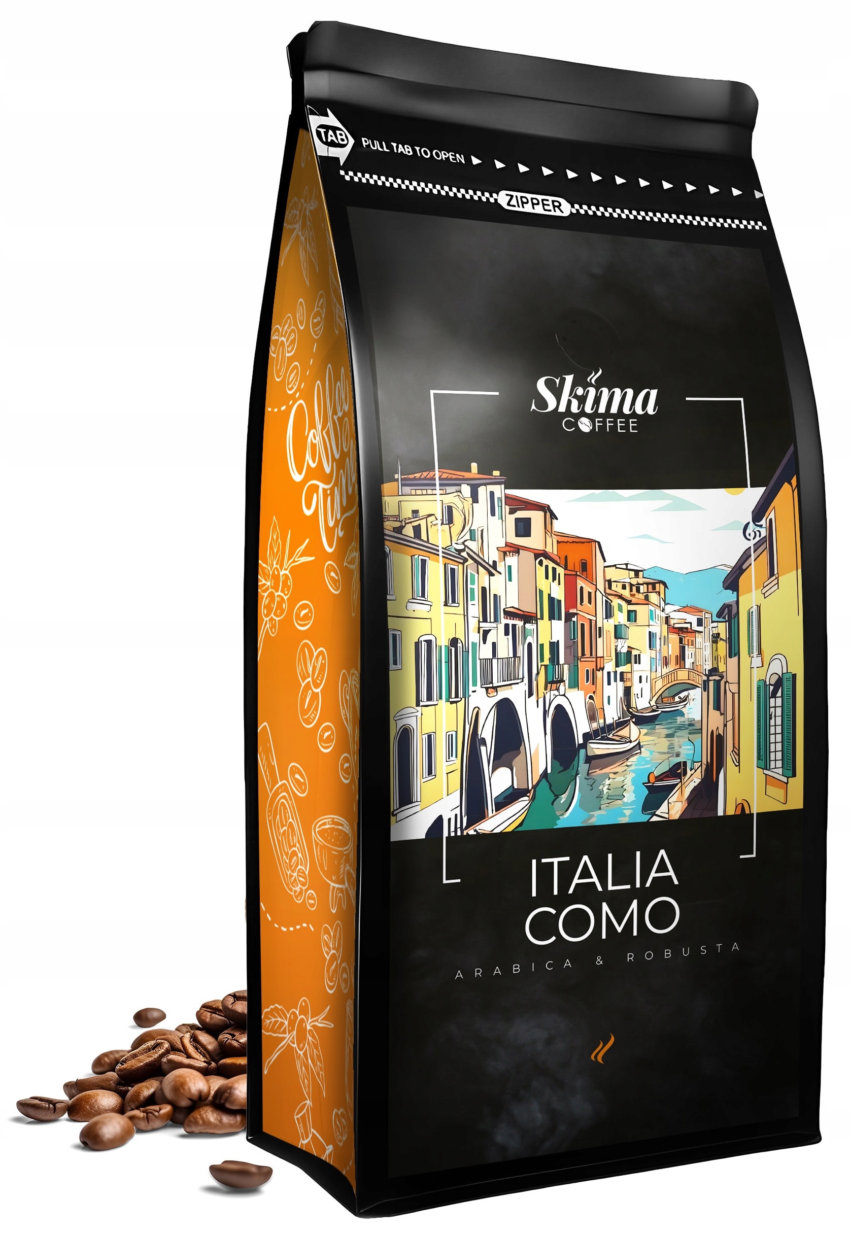Kawa ziarnista 1kg ITALIA COMO BLEND – Świeżo palona kawa do ekspresu