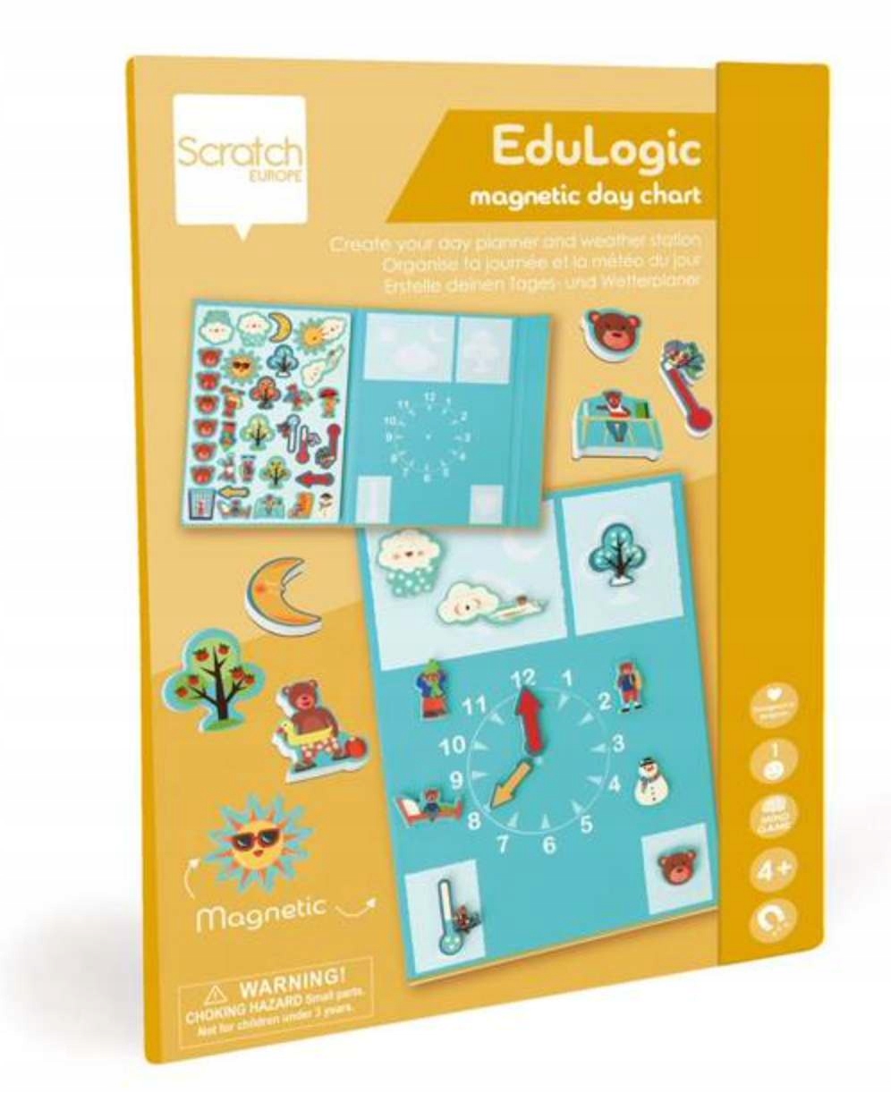 Teka Układanka magnetyczna kształty i kolory Zegar – Edukacyjna zabawa dla najmłodszych