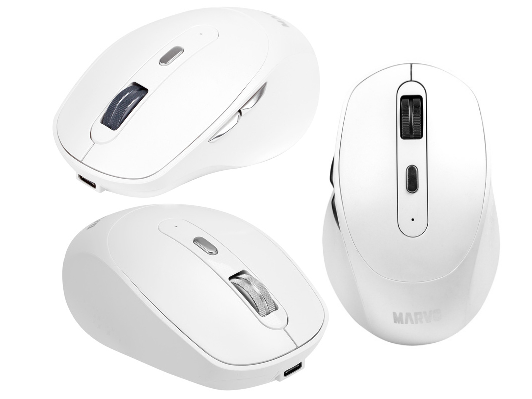 Mysz biurowa Marvo WM106W WH – Komfort i elegancja w pracy