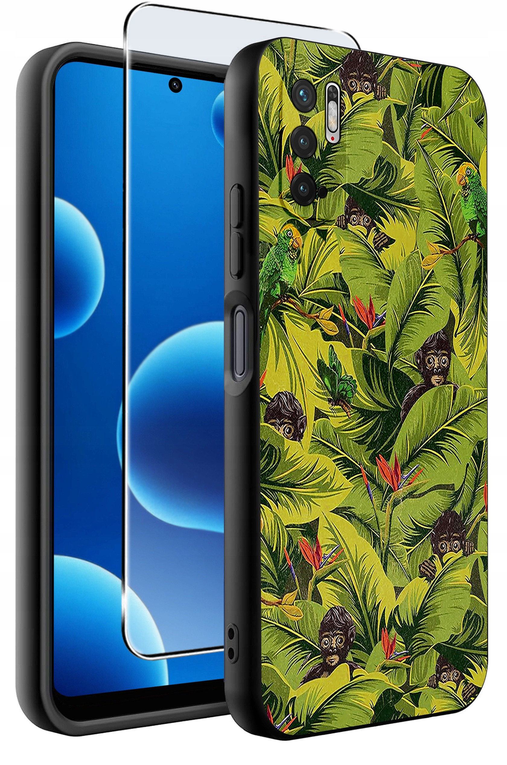 ETUI do Xiaomi Redmi Note 10 5G | WZORY | SILIKONOWE MATT CASE + SZKŁO HARTOWANE 9H