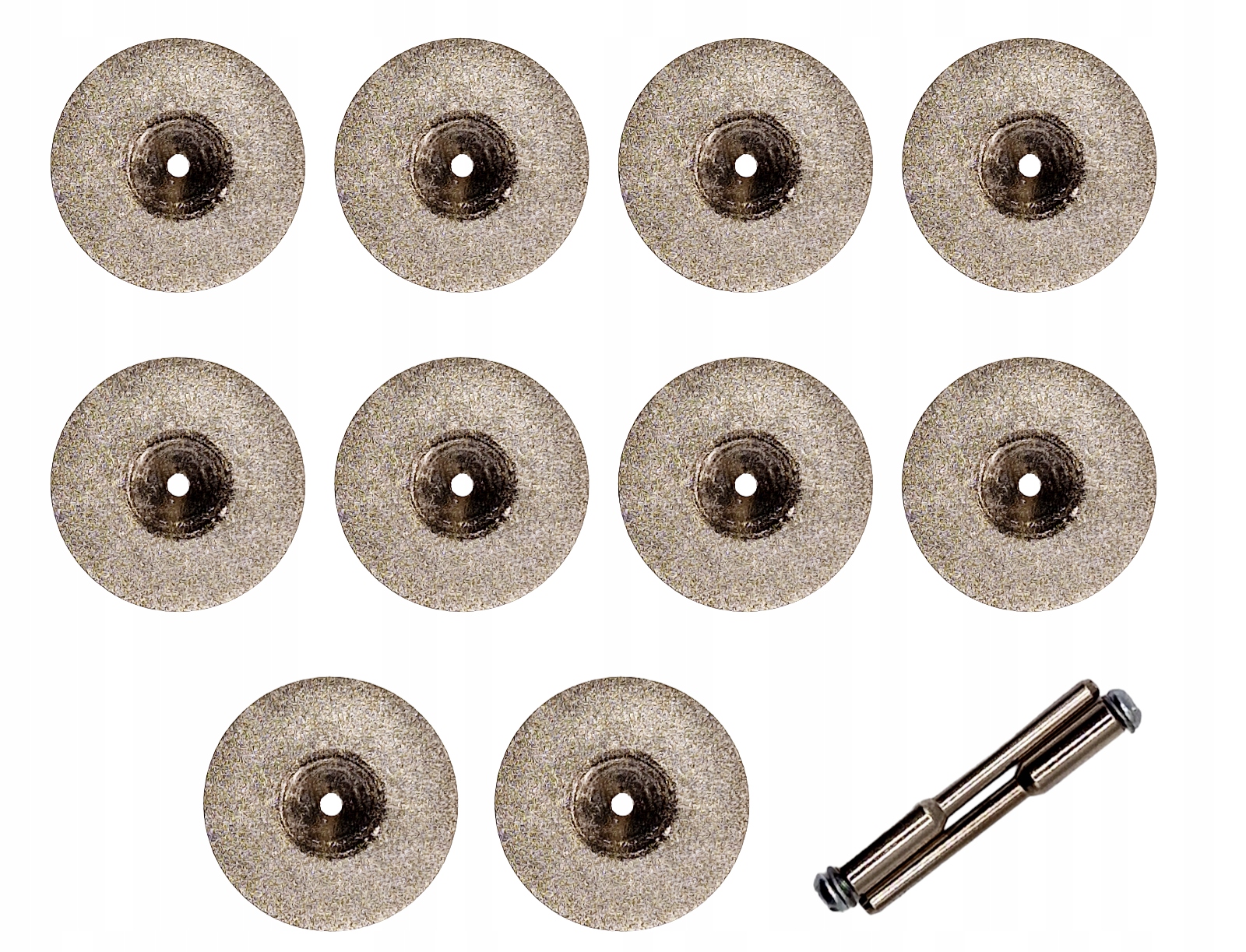Zestaw 10 tarcz diamentowych + 2 trzpienie – Idealne do różnych materiałów