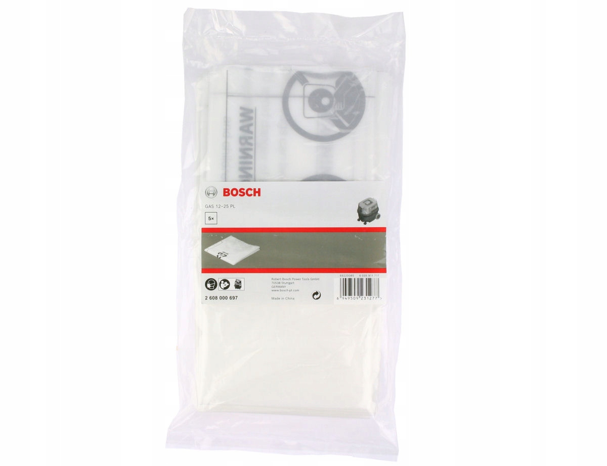 Worki do GAS 12-25 5PC (B 2608000697) – Idealne rozwiązanie do odkurzania