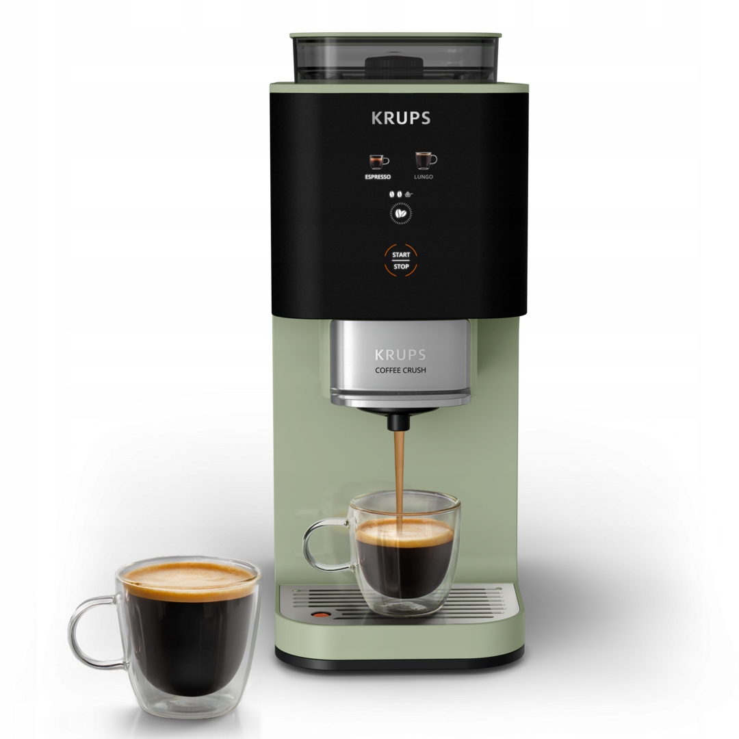 Ekspres do kawy Krups Coffee Crush Czarny/Zielony – Aromat espresso na wyciągnięcie ręki