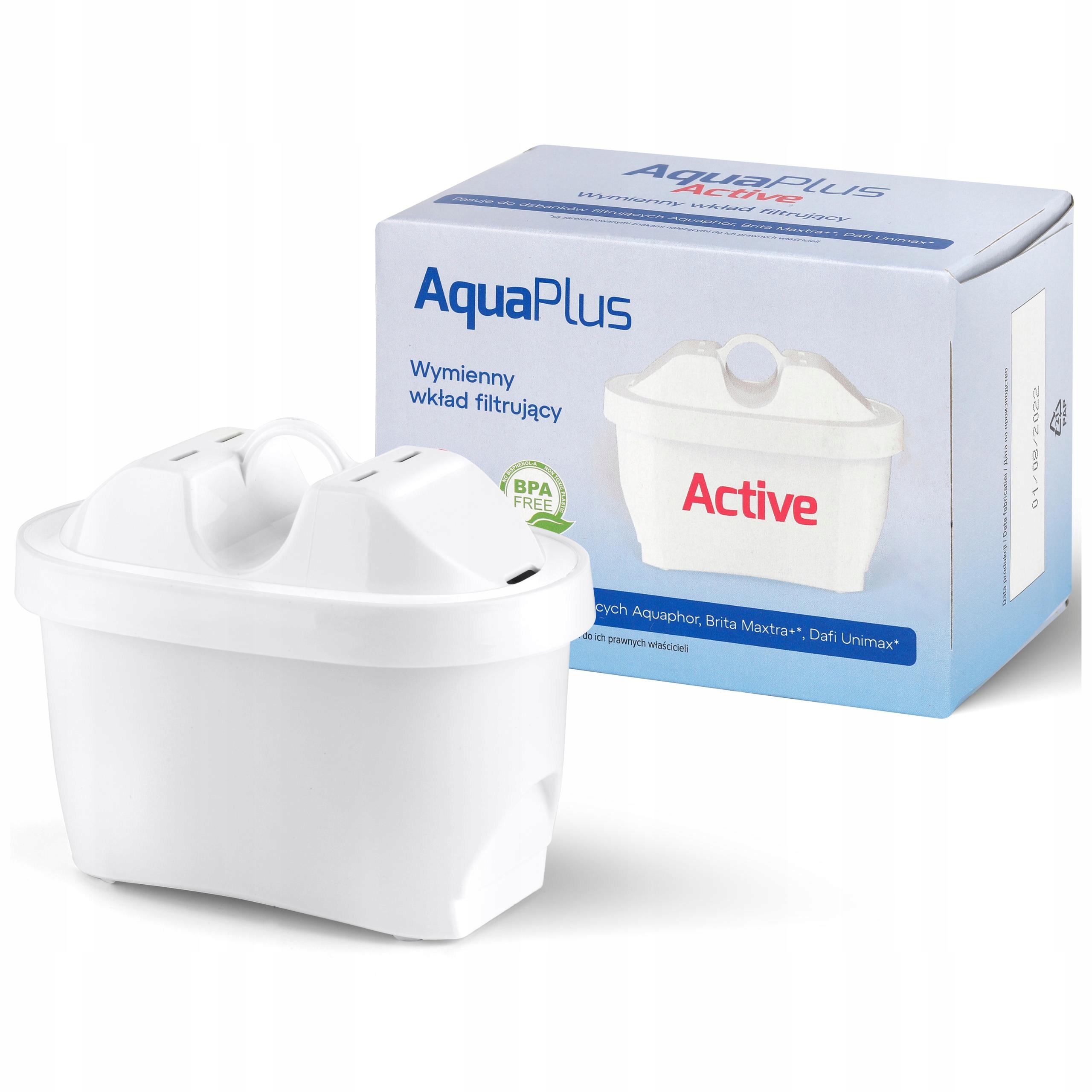 Pasujące dzbanki filtrujące do wkładów AquaPlus Active
