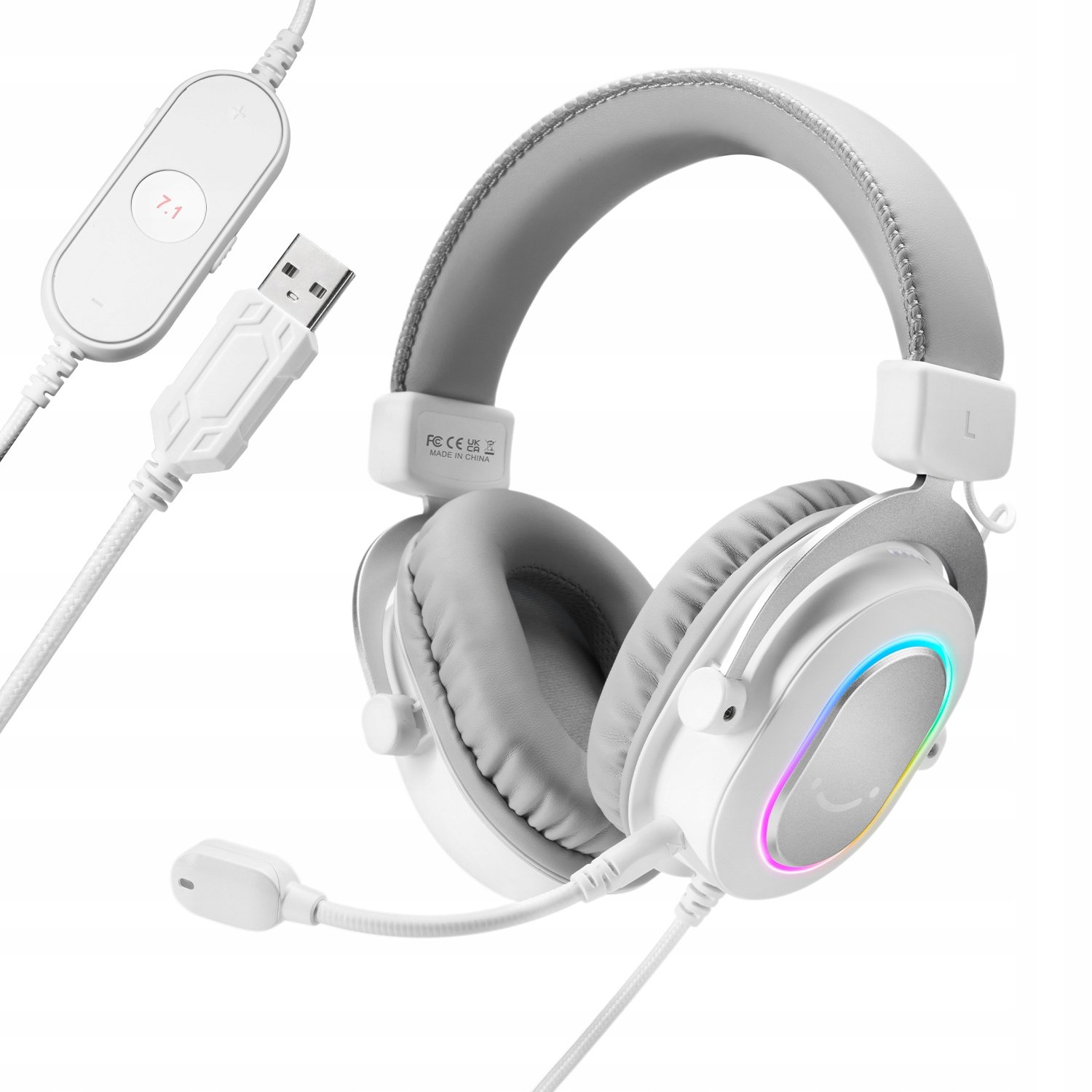 Słuchawki studyjne nauszne FIFINE H6W AmpliGame RGB – Doskonałe do gier i nagrań