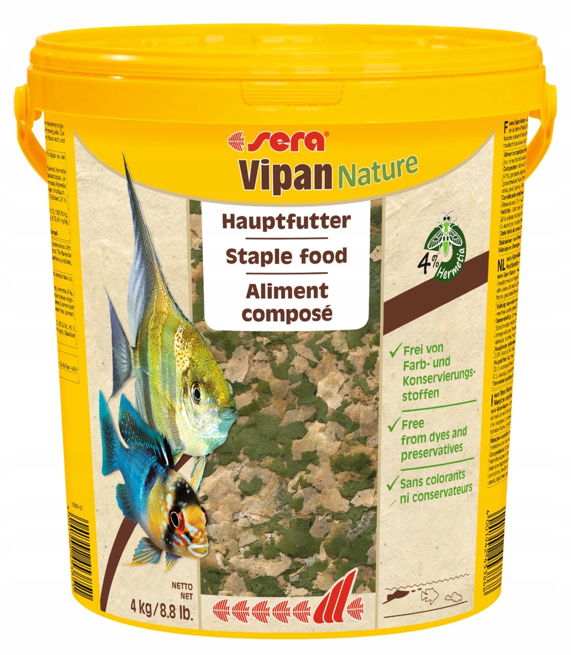 Karma Sera Vipan Nature 21 l (4 kg) – Premium pokarm dla ryb tropikalnych