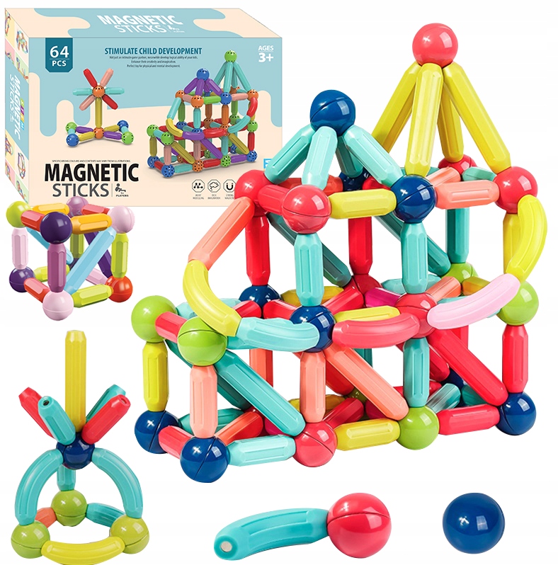 Klocki Magnetyczne Egaleco L73G4 – Kreatywna zabawa dla małych budowniczych