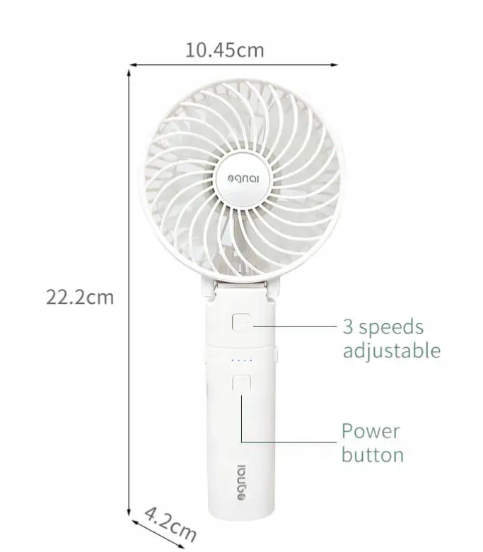 Wymiary i tryby prędkości wentylatora
