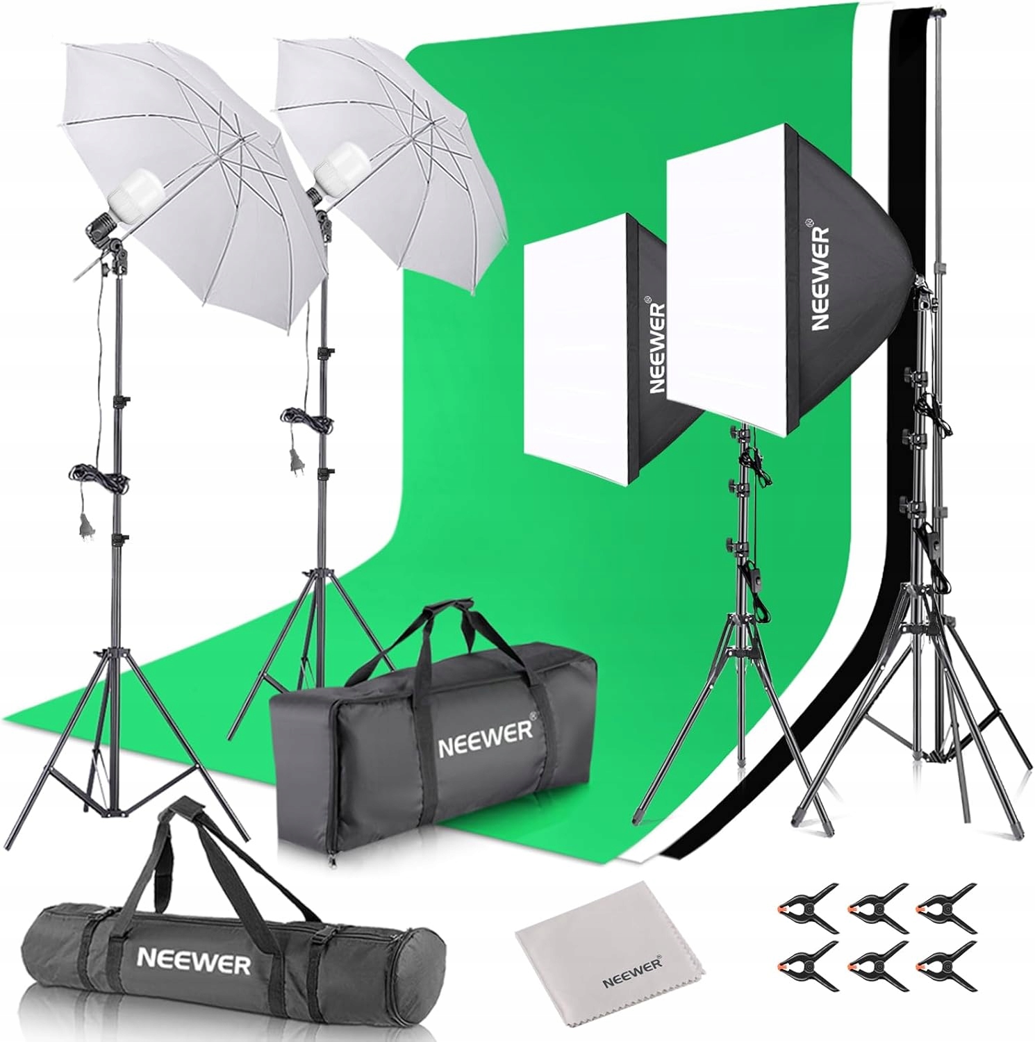 NEEWER NK100 Zestaw oświetlenia ciągłego z tłem 5700K 800W – Idealne rozwiązanie dla profesjonalnych fotografów