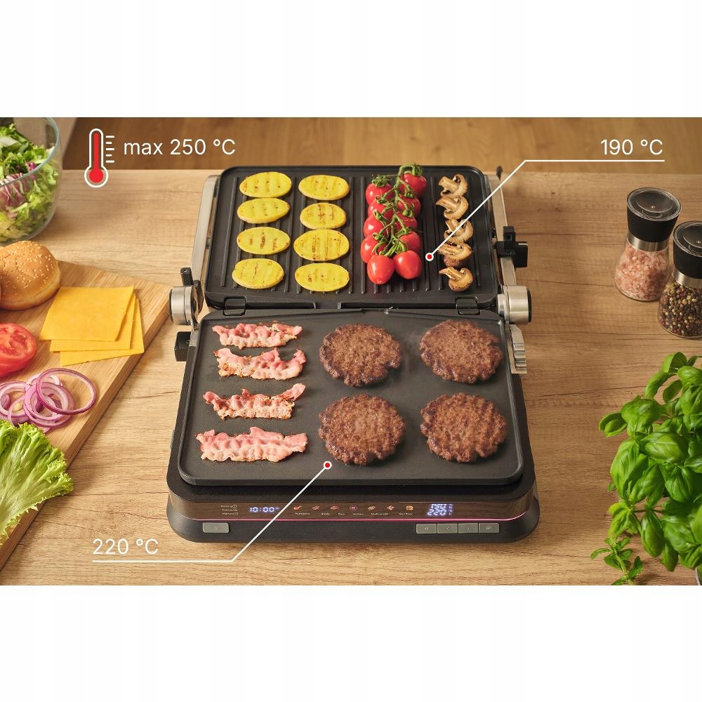 Wydajność 2100 W – Szybkie i efektywne grillowanie