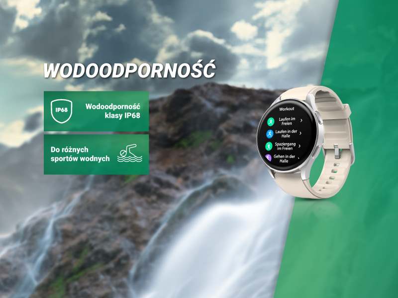 Smartwatch z GPS i wysokościomierzem barometrycznym do sportów outdoorowych