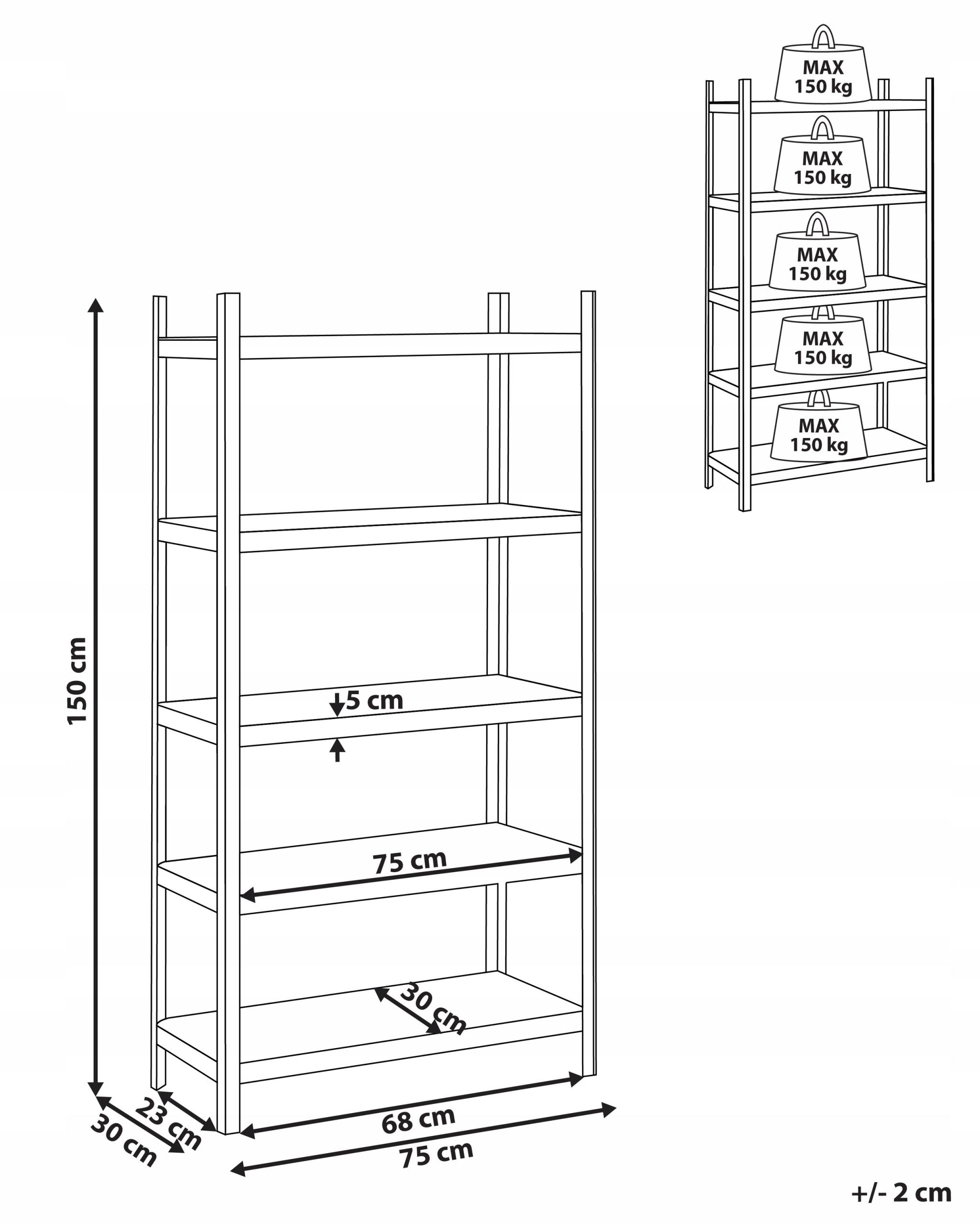 Przestronność i maksymalne obciążenie do 150 kg