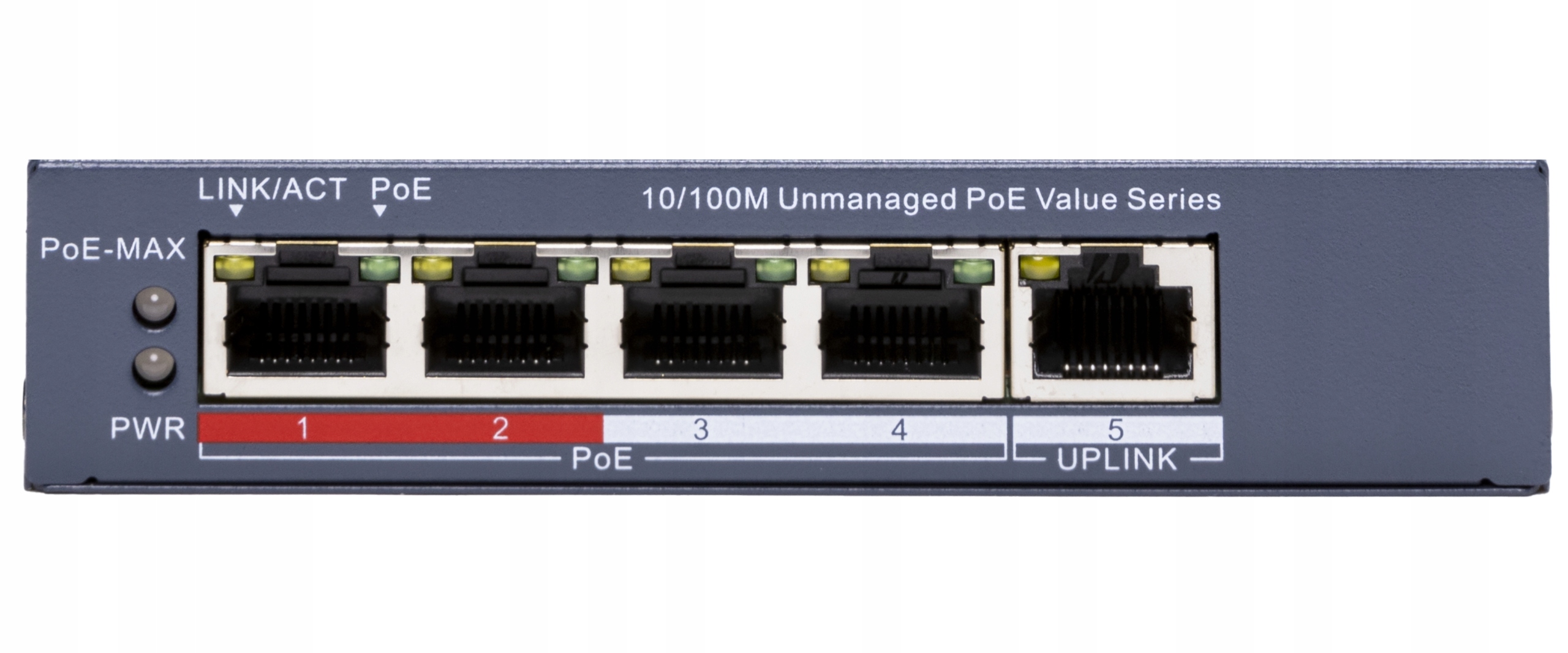 5-portowy przełącznik sieciowy z 4 portami PoE