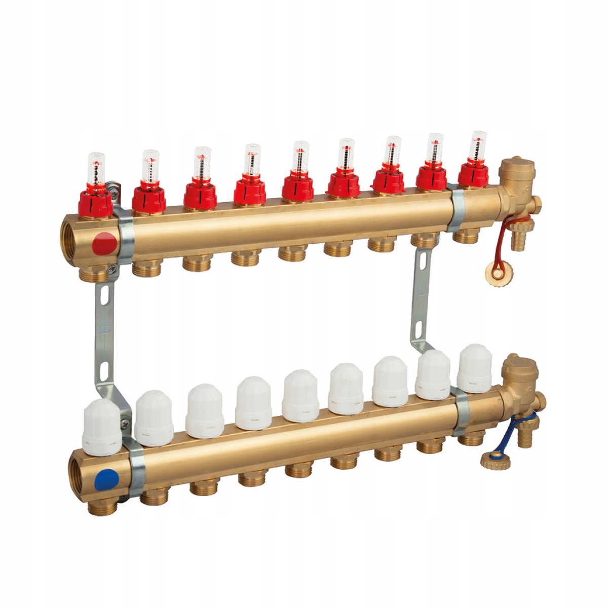 Rozdzielacz mosiądzowy Perfexim 7 obwodowy PHA-107 – Idealne rozwiązanie do instalacji grzewczych