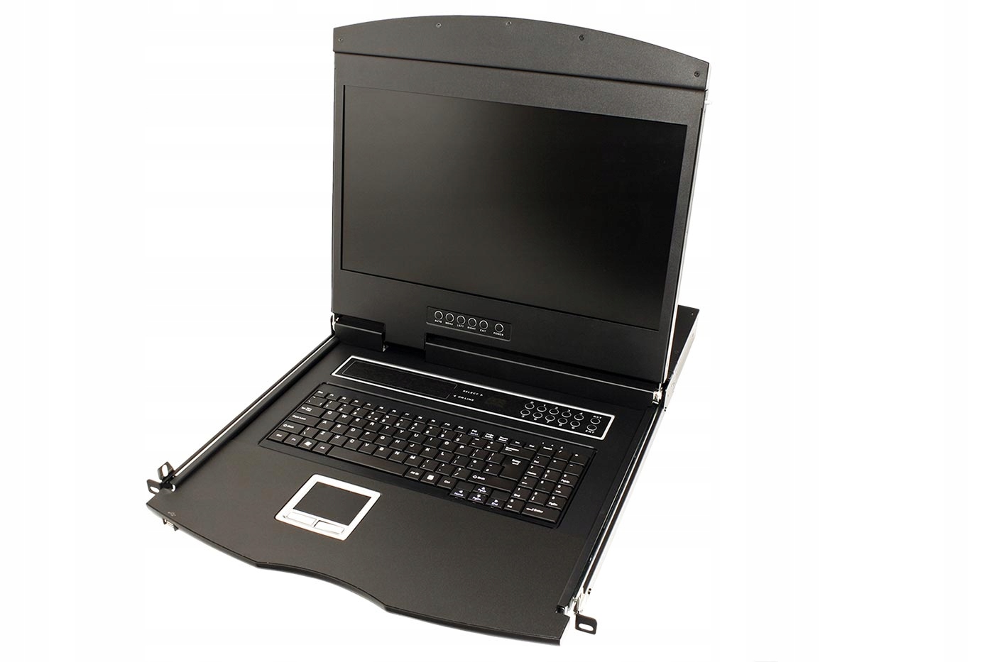 Wysuwany monitor TFT 48 cm z funkcjami klawiatury i touchpada