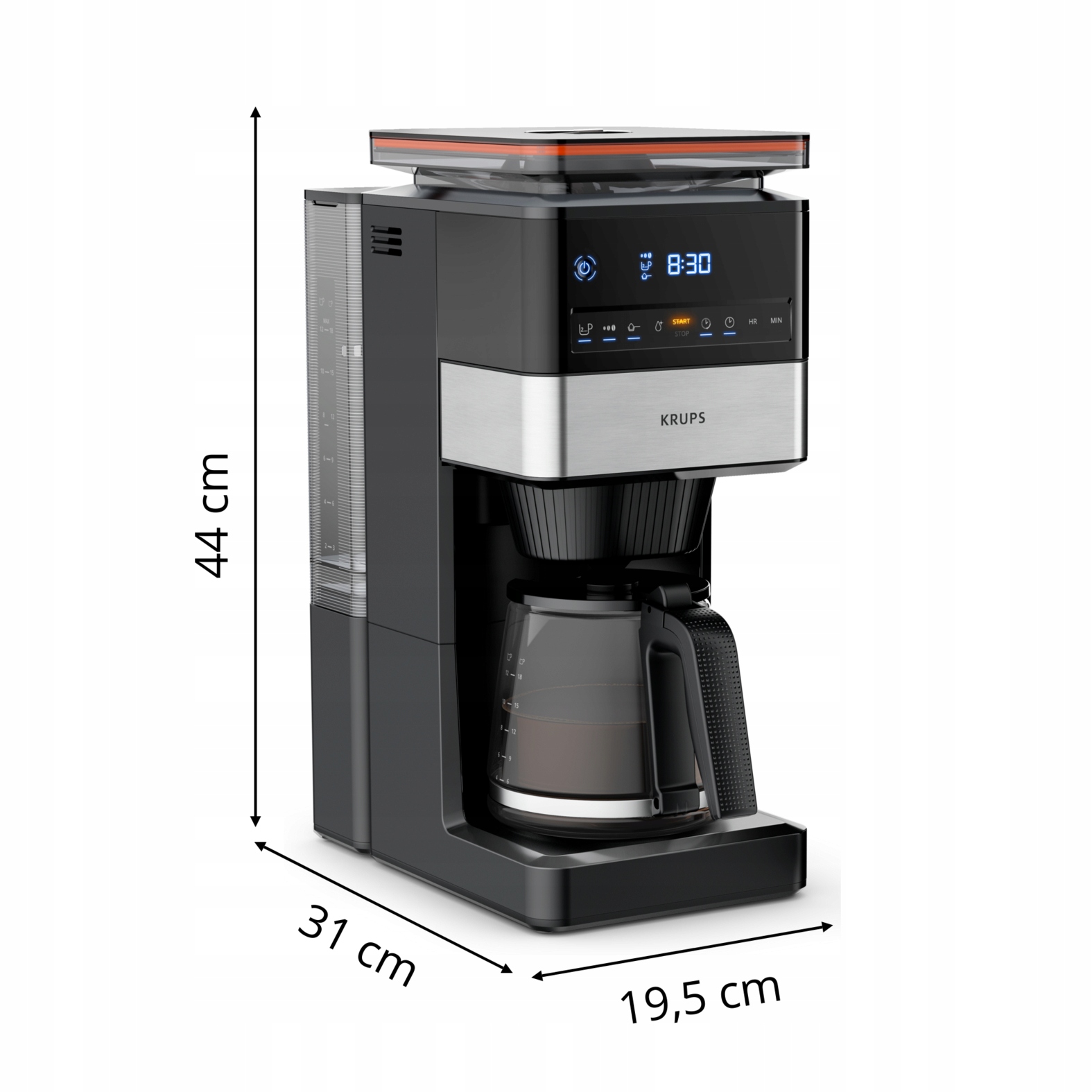Wygodne użytkowanie – Przezroczysty zbiornik na wodę