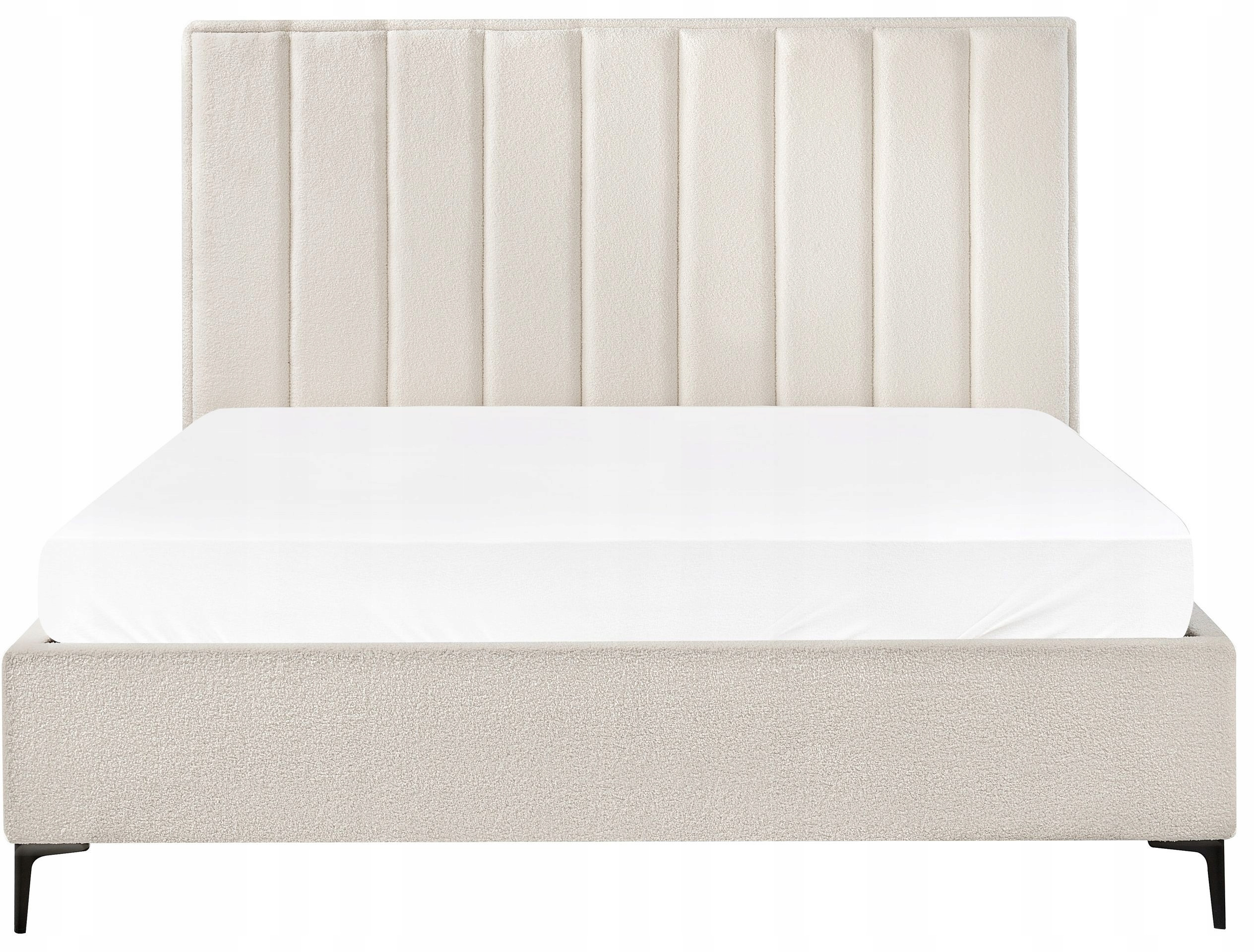 Łóżko z pojemnikiem Boucle SEZANNE 180 x 200 cm – Elegancja i funkcjonalność w sypialni