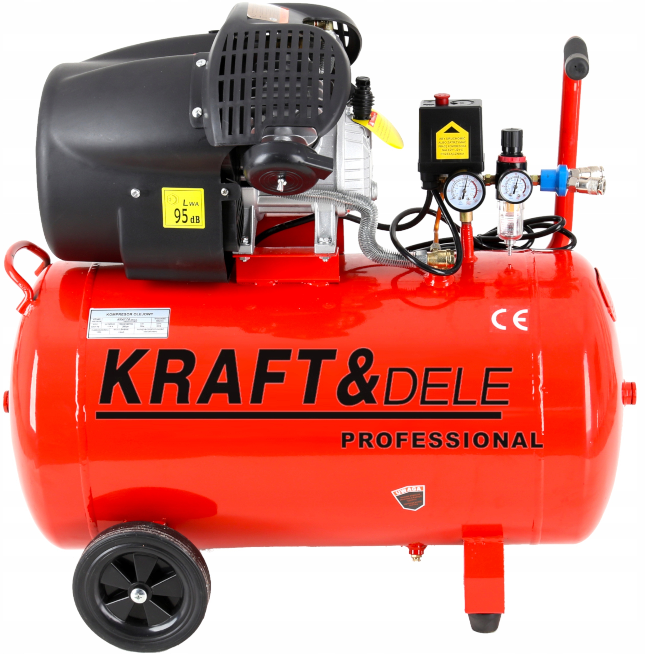 Kompresor olejowy sprężarka 100L KD1483 – Niezawodne wsparcie w Twoim warsztacie