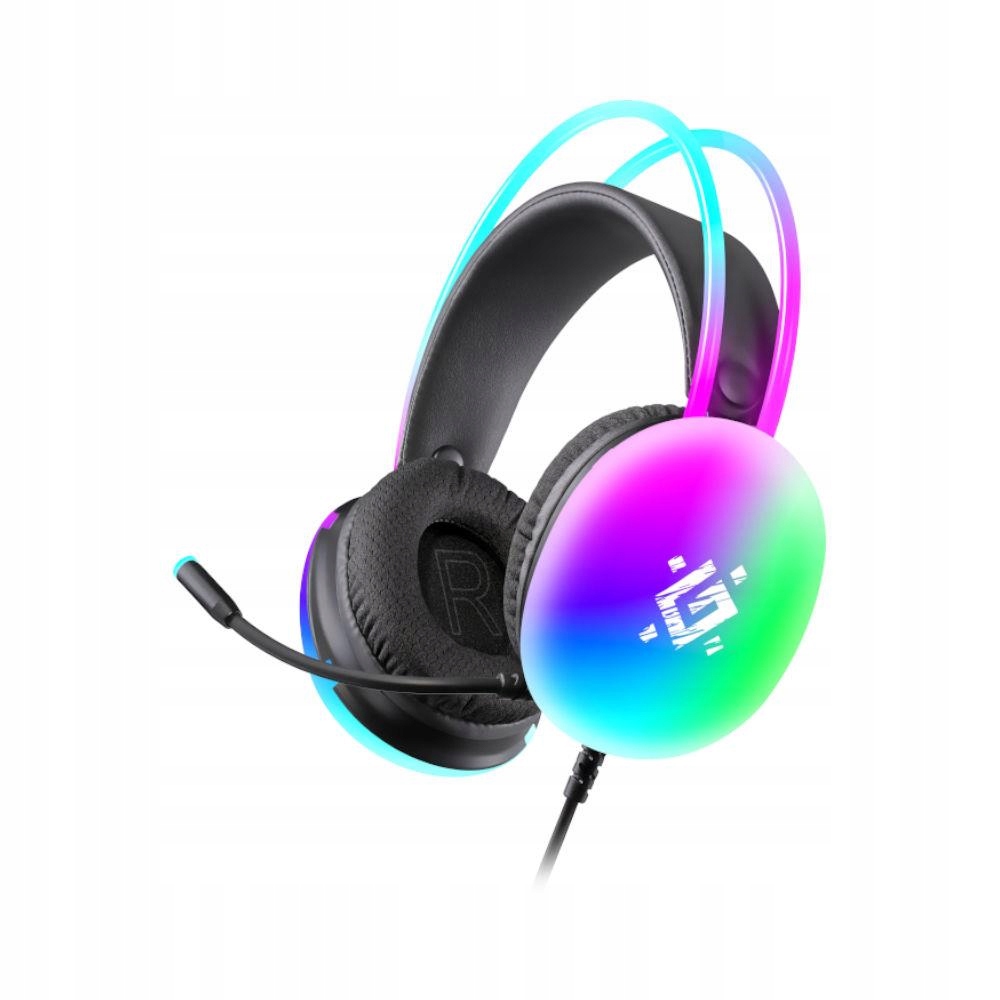 Słuchawki z mikrofonem Defender IGNIS podświetlane Gaming USB RGB czarne – Idealne dla graczy