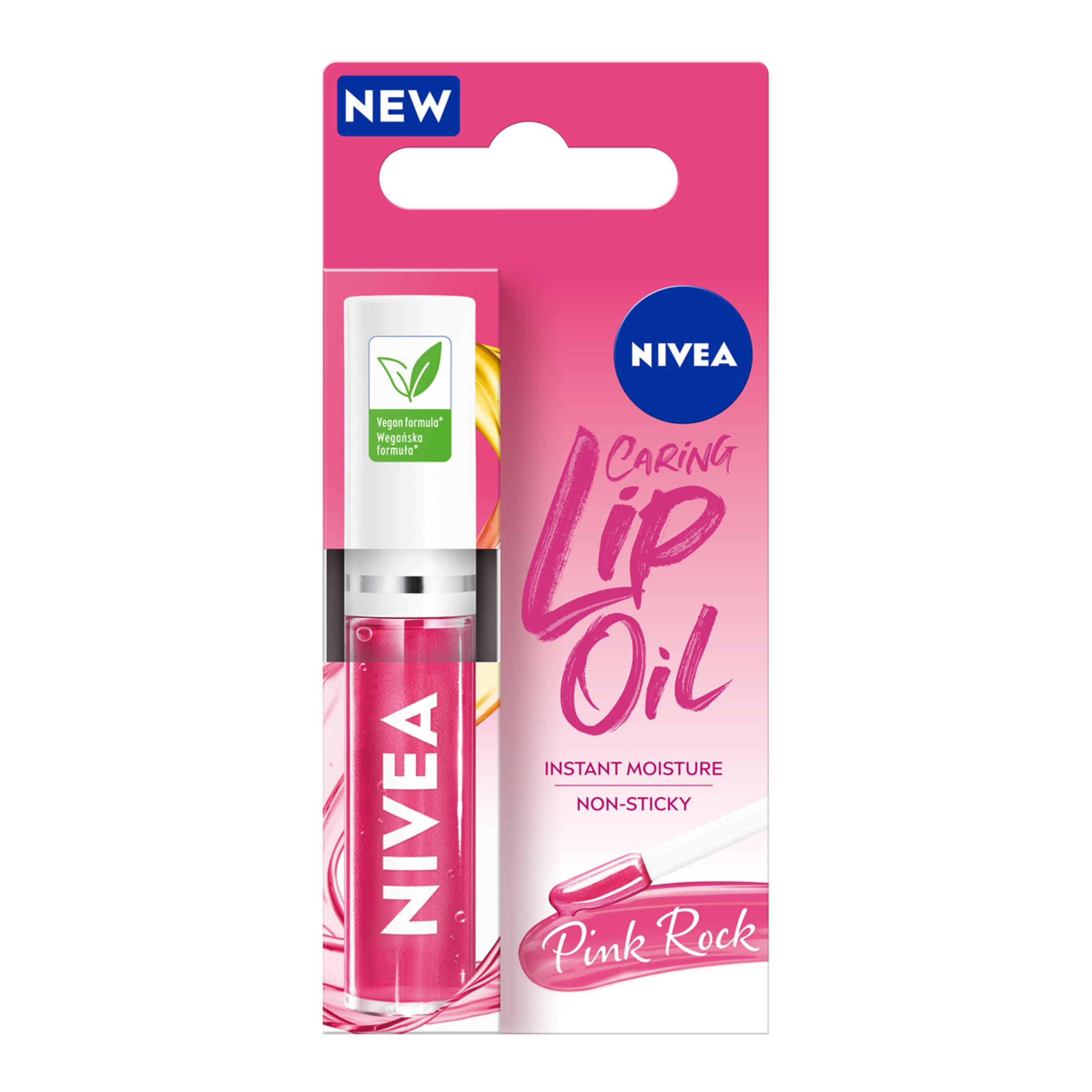 NIVEA Pink Rock – Pielęgnujący olejek do ust 5,5 ml