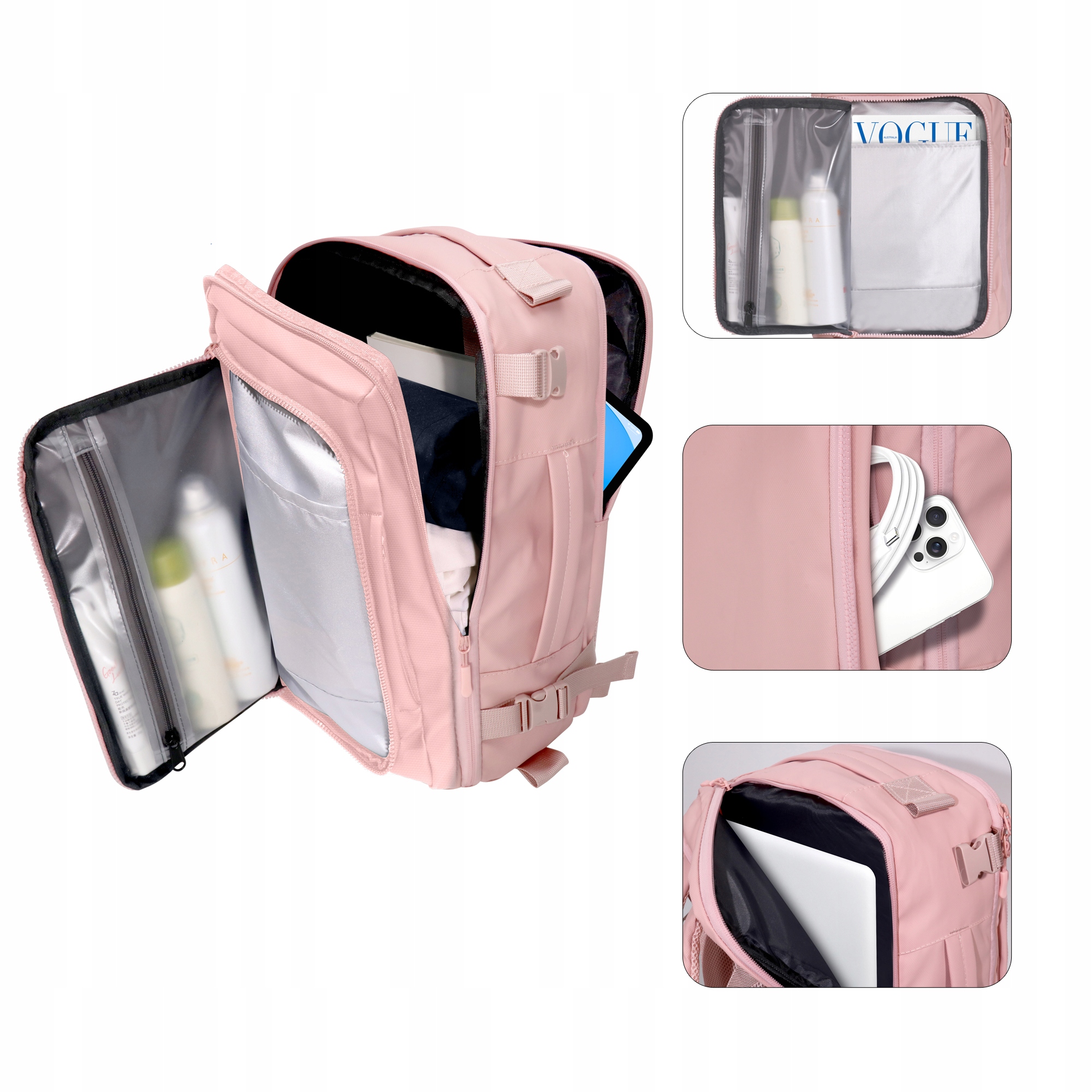 Dodatkowe kieszenie i przegródki – Organizacja przestrzeni