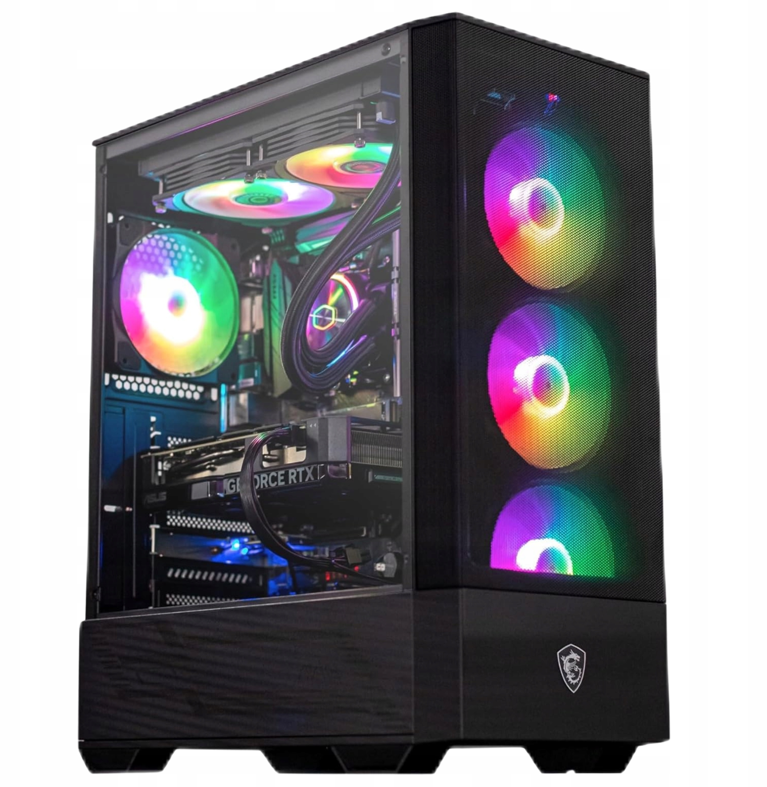 Obudowa MSI MAG FORGE 112R – Stylowy Design z Efektem Podświetlenia